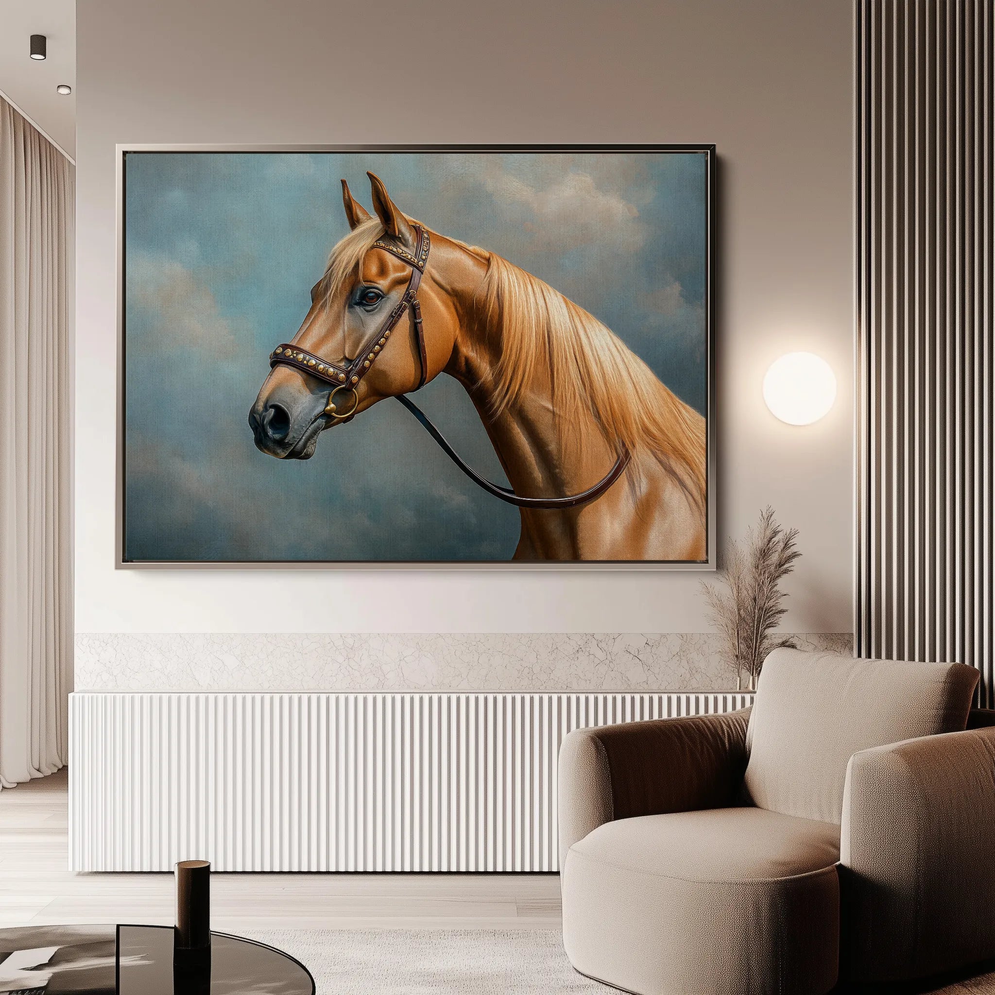 Horses 171 Canvas Art 60 x 40 cm / Black