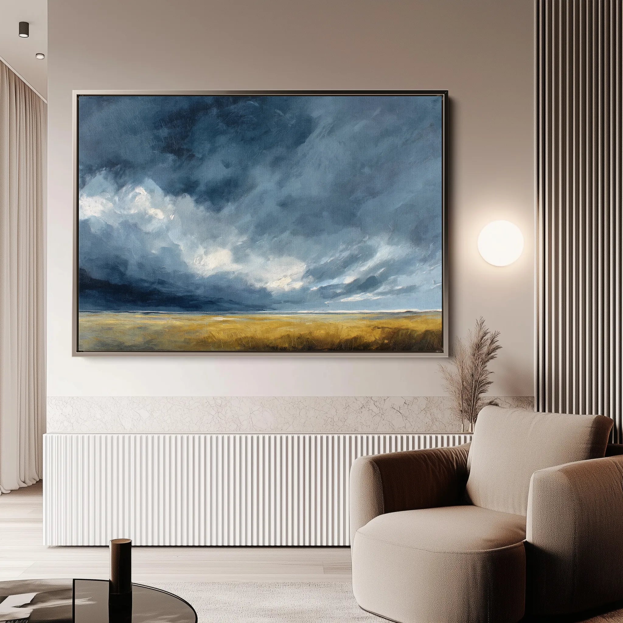 Abstract 1713 Canvas Art 60 x 40 cm / Black