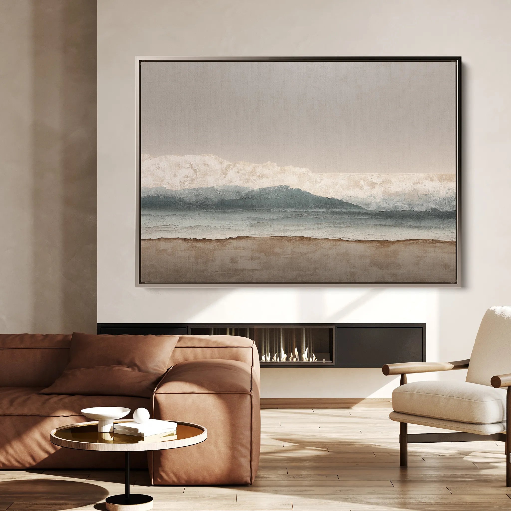Abstract 1718 Canvas Art 60 x 40 cm / Black