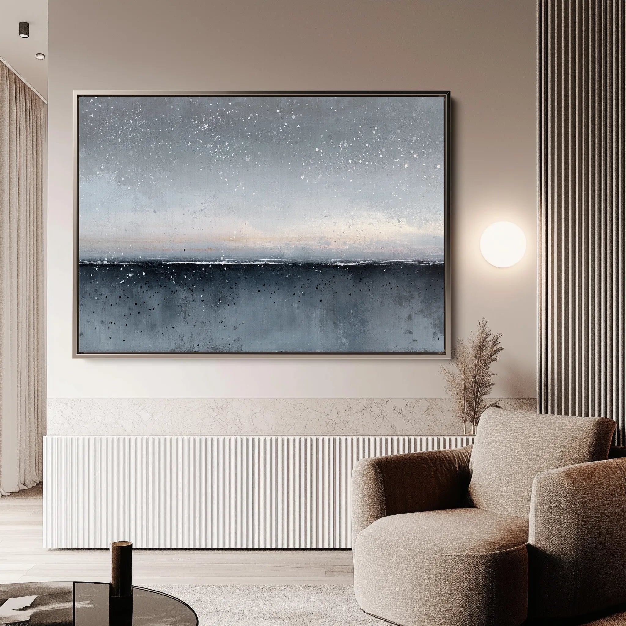 Abstract 1719 Canvas Art 60 x 40 cm / Black