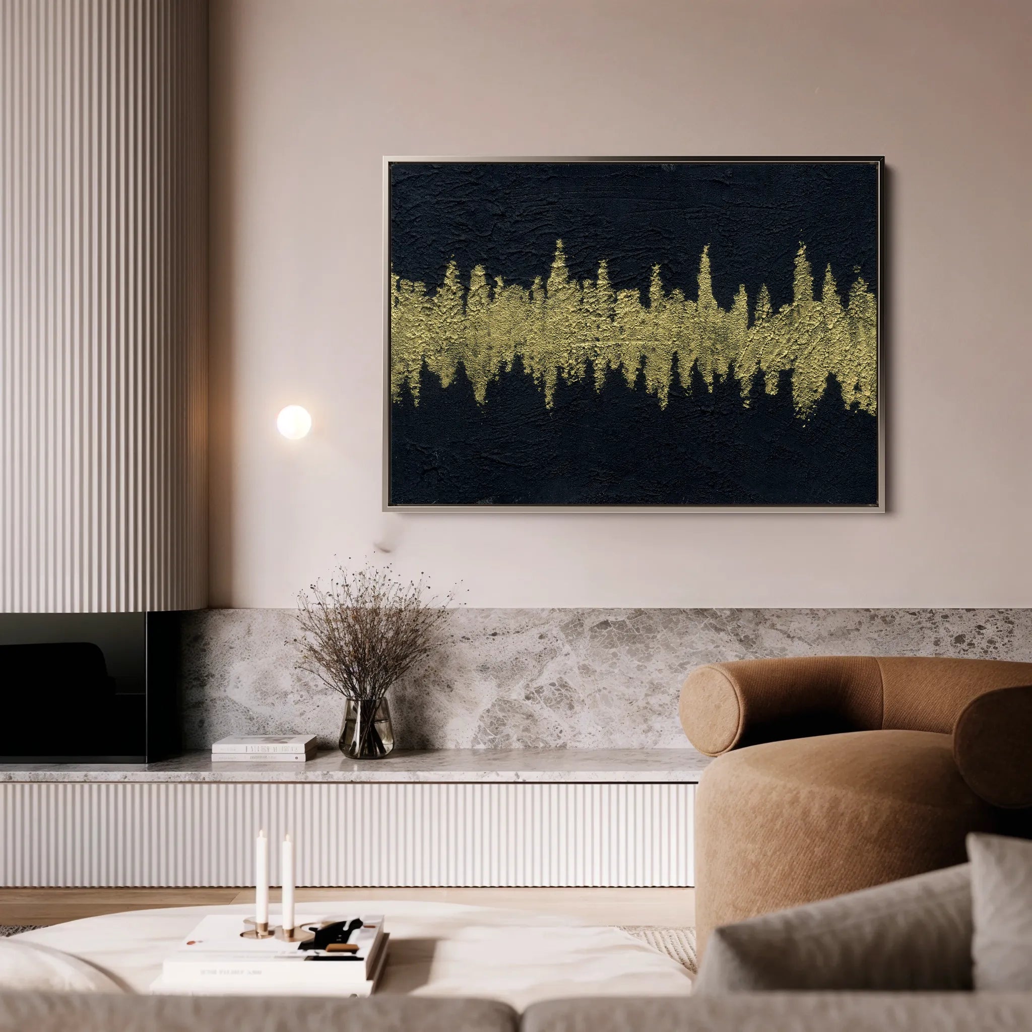 Abstract 172 Canvas Art 60 x 40 cm / Black