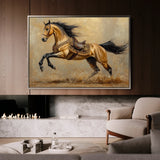 Horses 172 Canvas Art 60 x 40 cm / Black