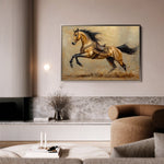 Horses 172 Canvas Art 60 x 40 cm / Black