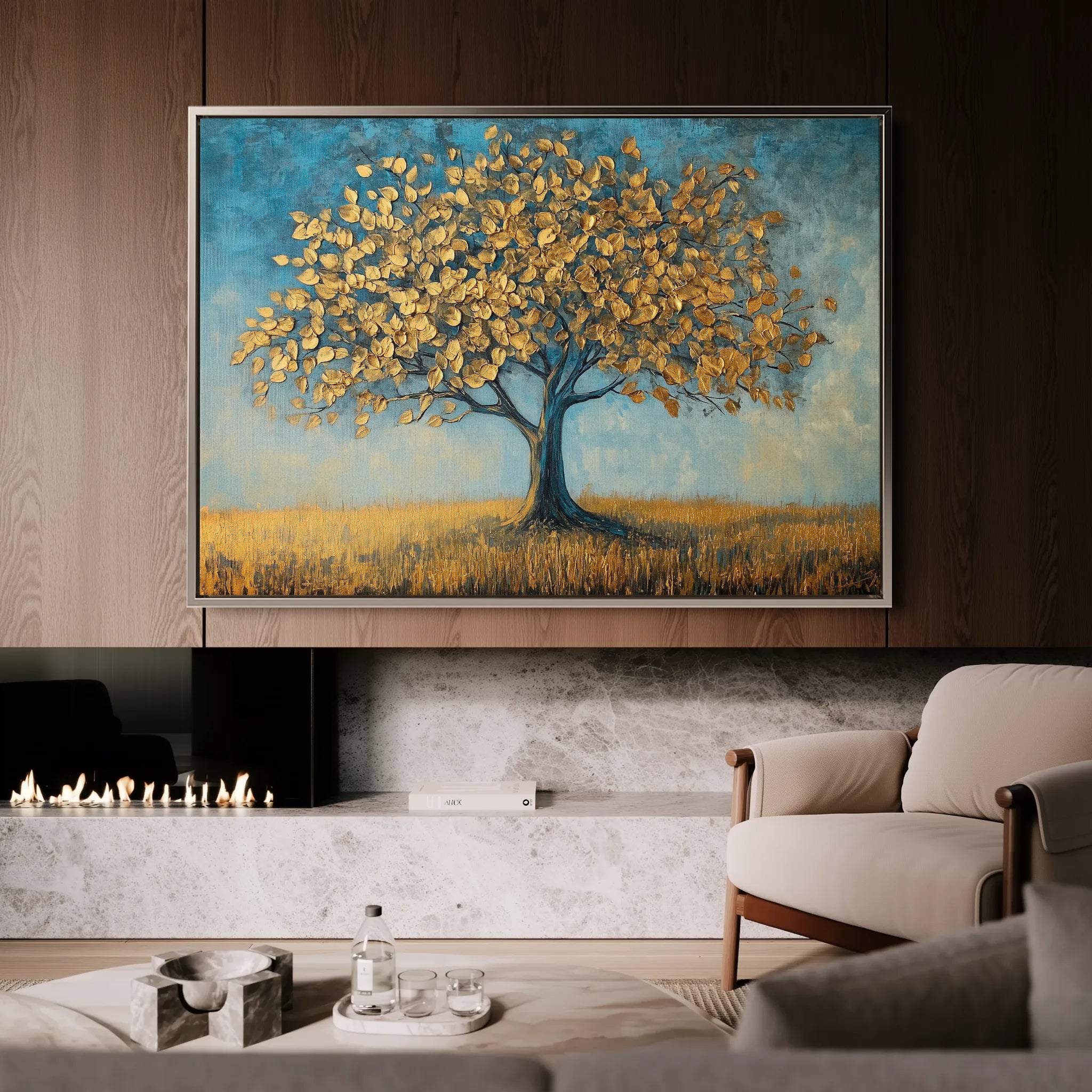 Landscape 172 Canvas Art 60 x 40 cm / Black