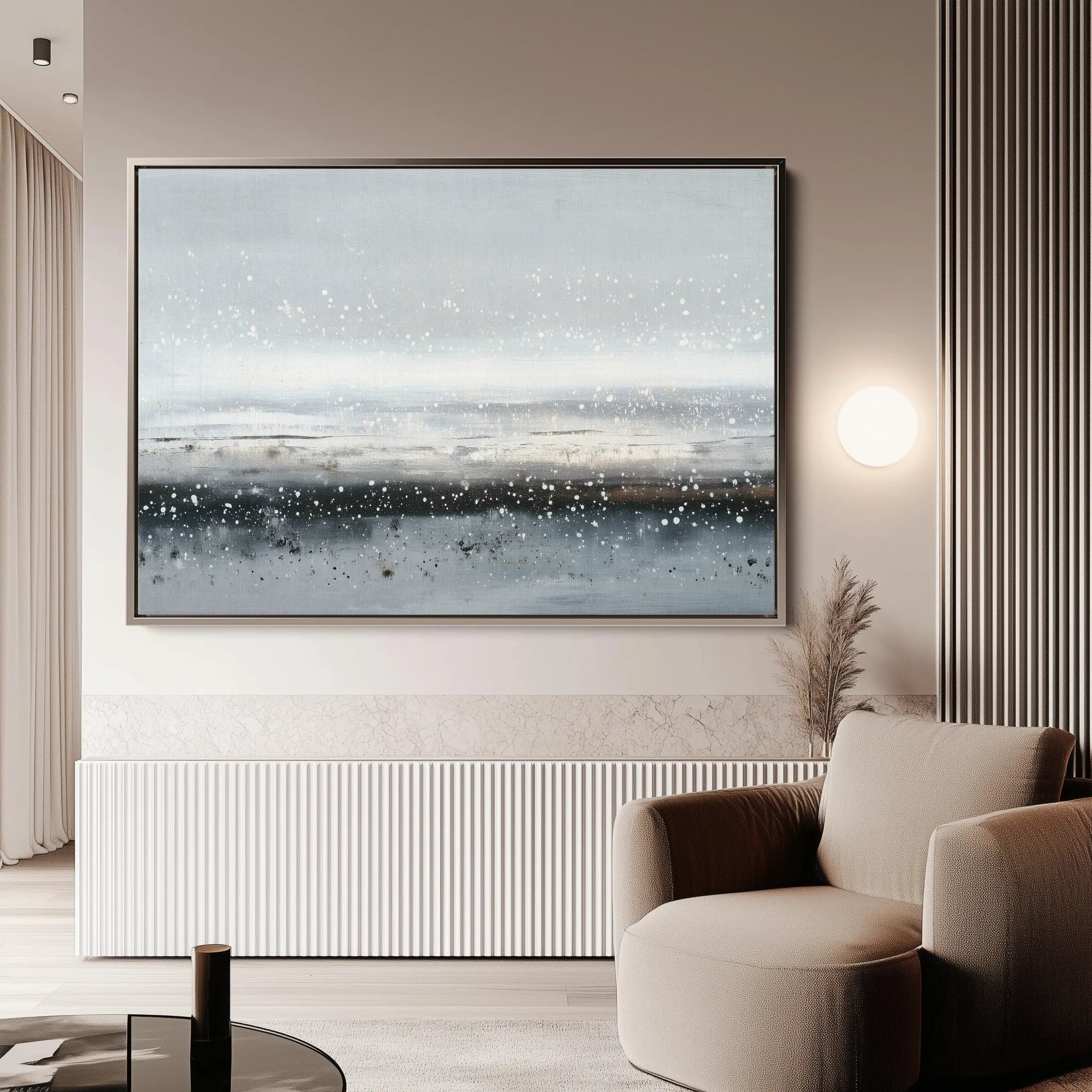 Abstract 1721 Canvas Art 60 x 40 cm / Black