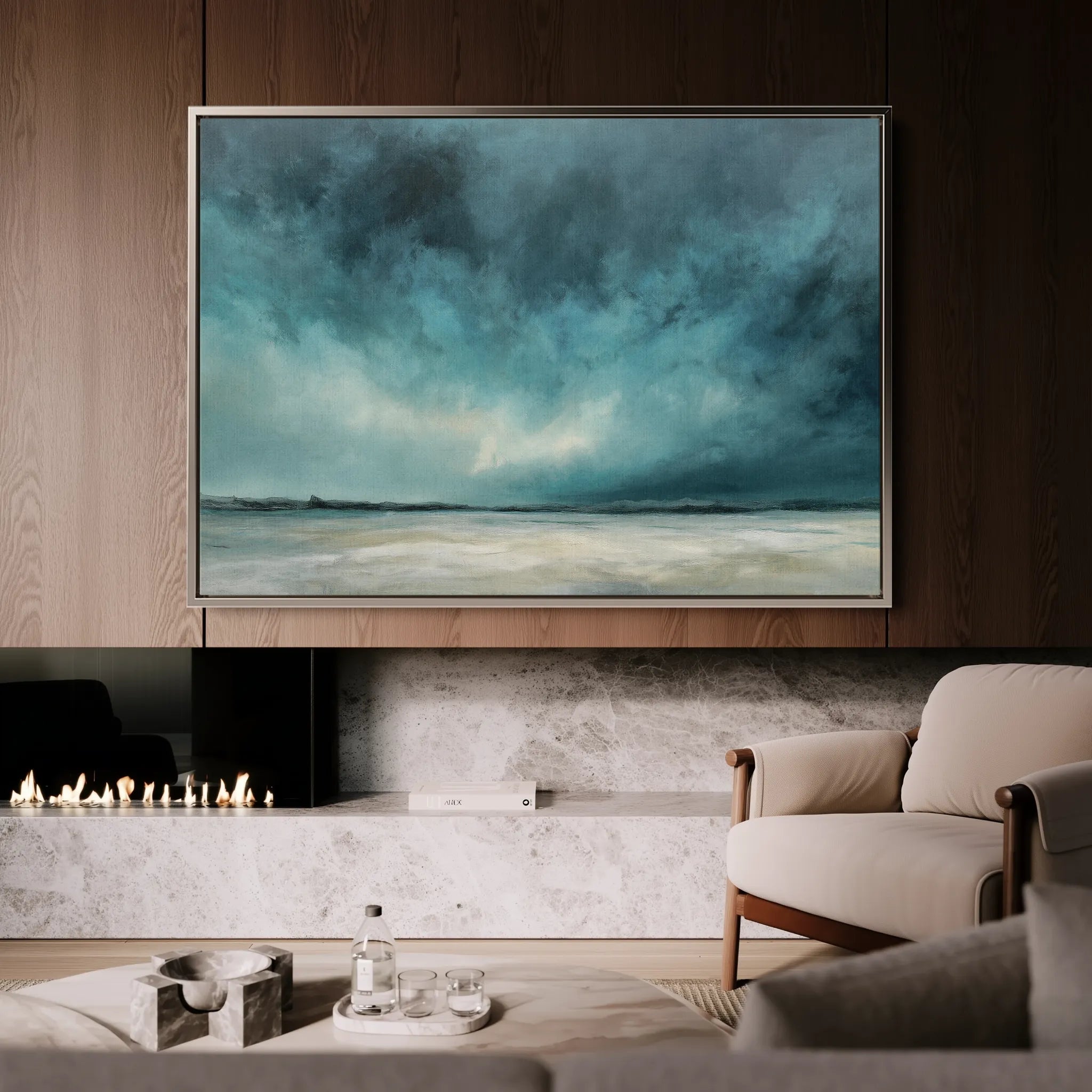 Abstract 1723 Canvas Art 60 x 40 cm / Black