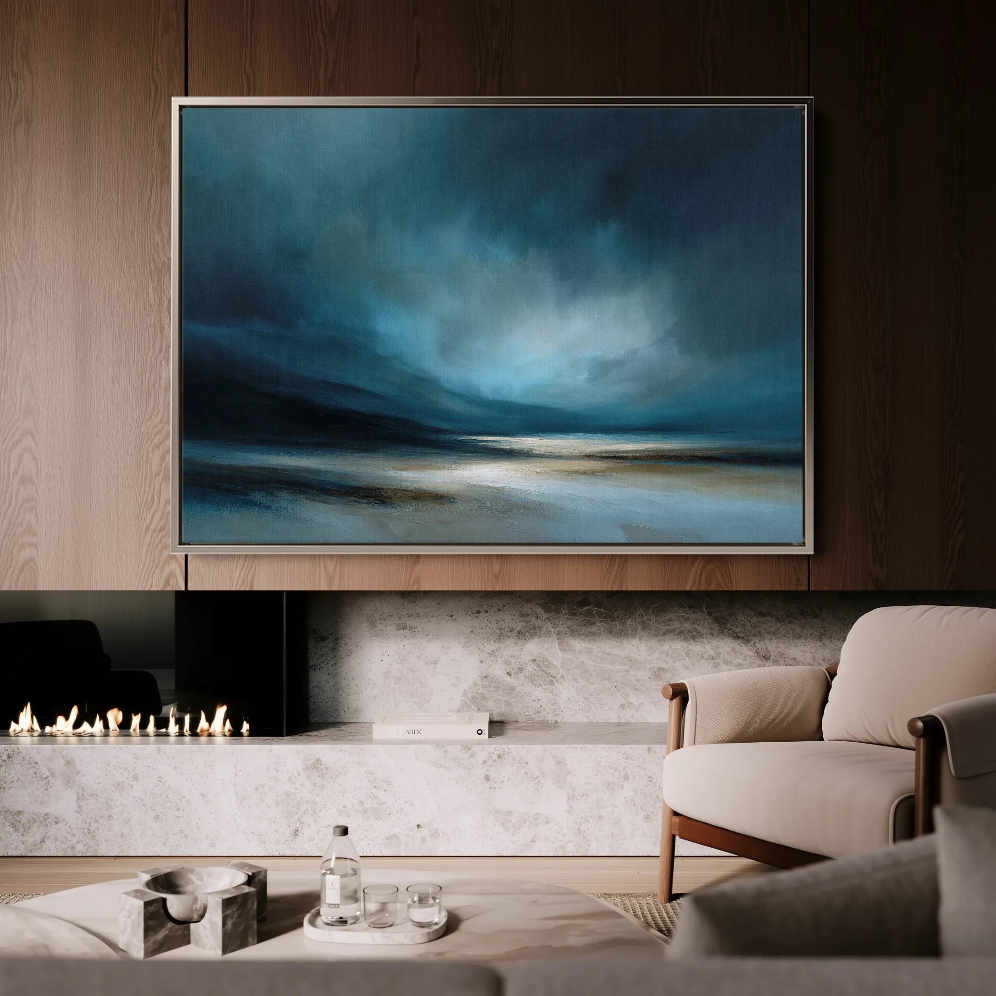 Abstract 1725 Canvas Art 60 x 40 cm / Black