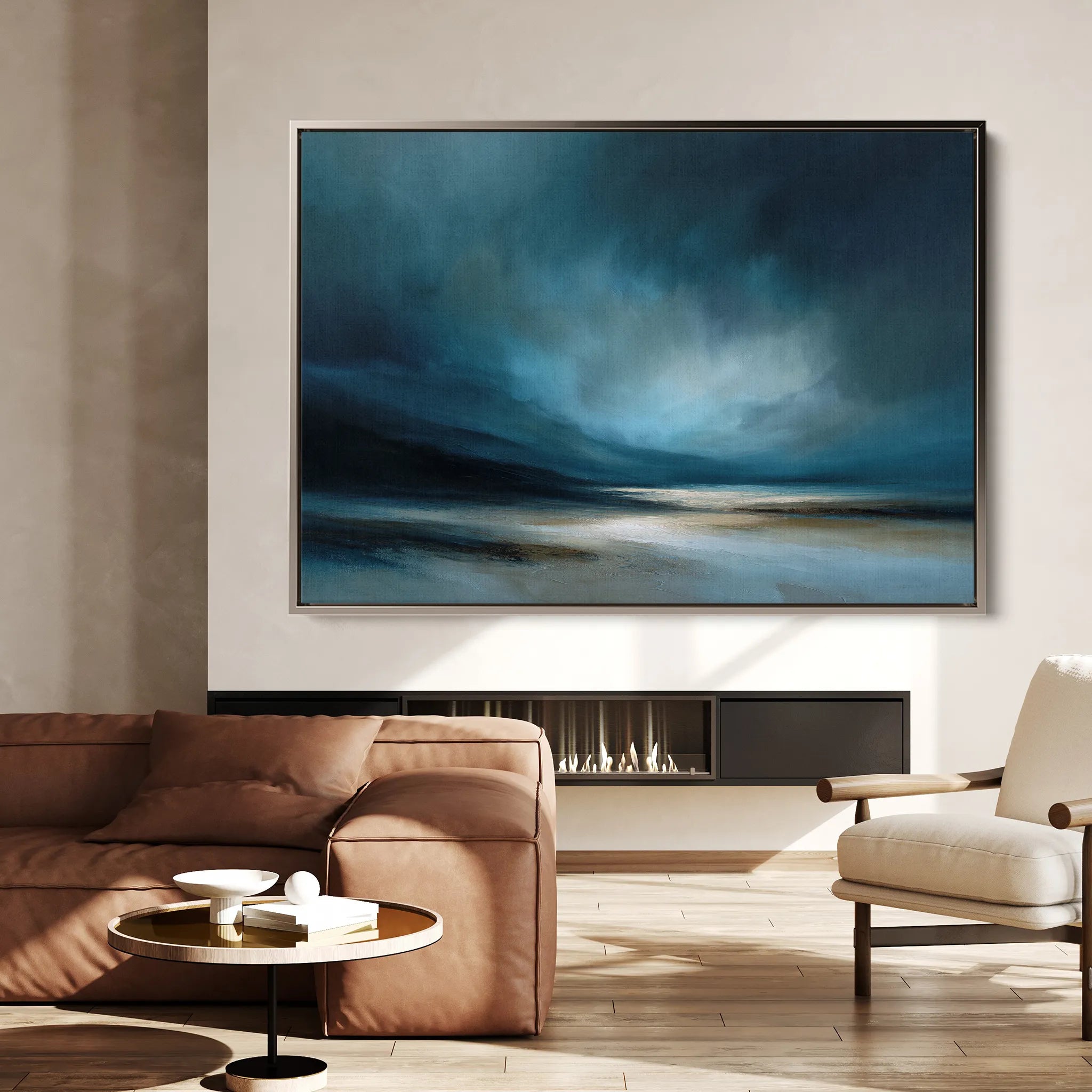 Abstract 1725 Canvas Art 60 x 40 cm / Black