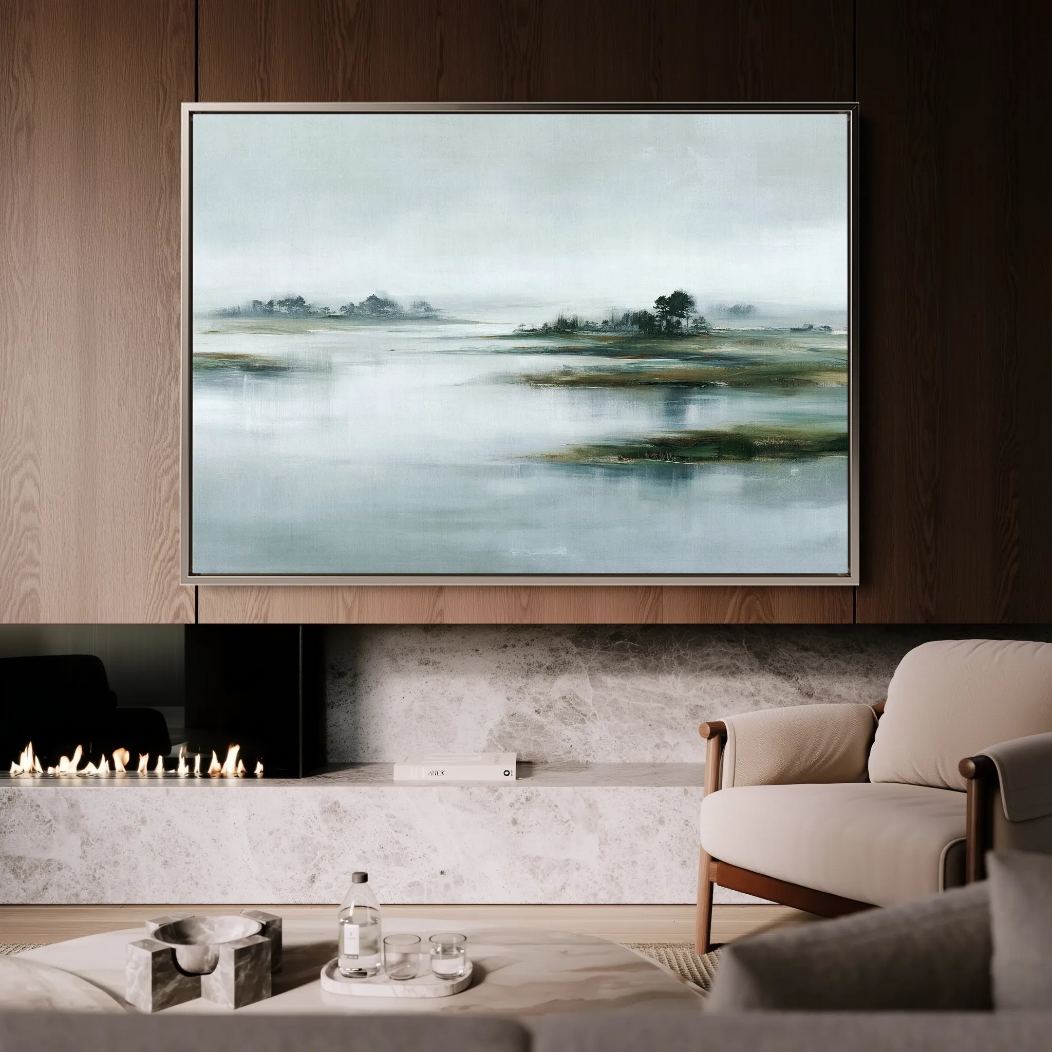 Abstract 1728 Canvas Art 60 x 40 cm / Black