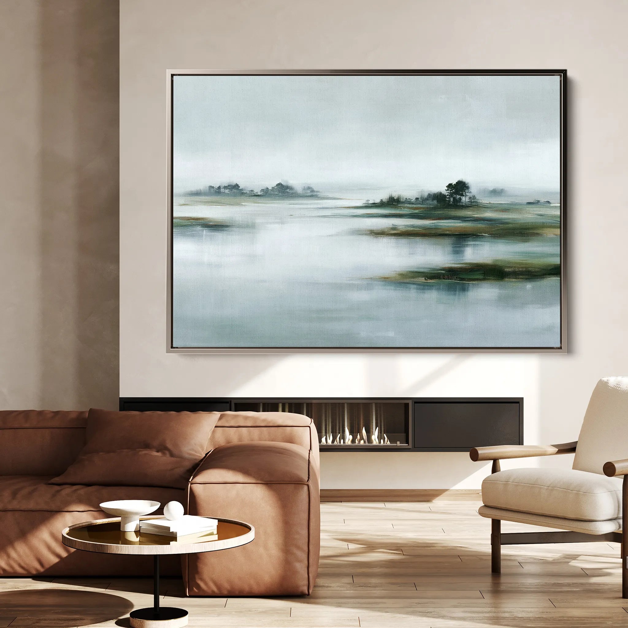 Abstract 1728 Canvas Art 60 x 40 cm / Black