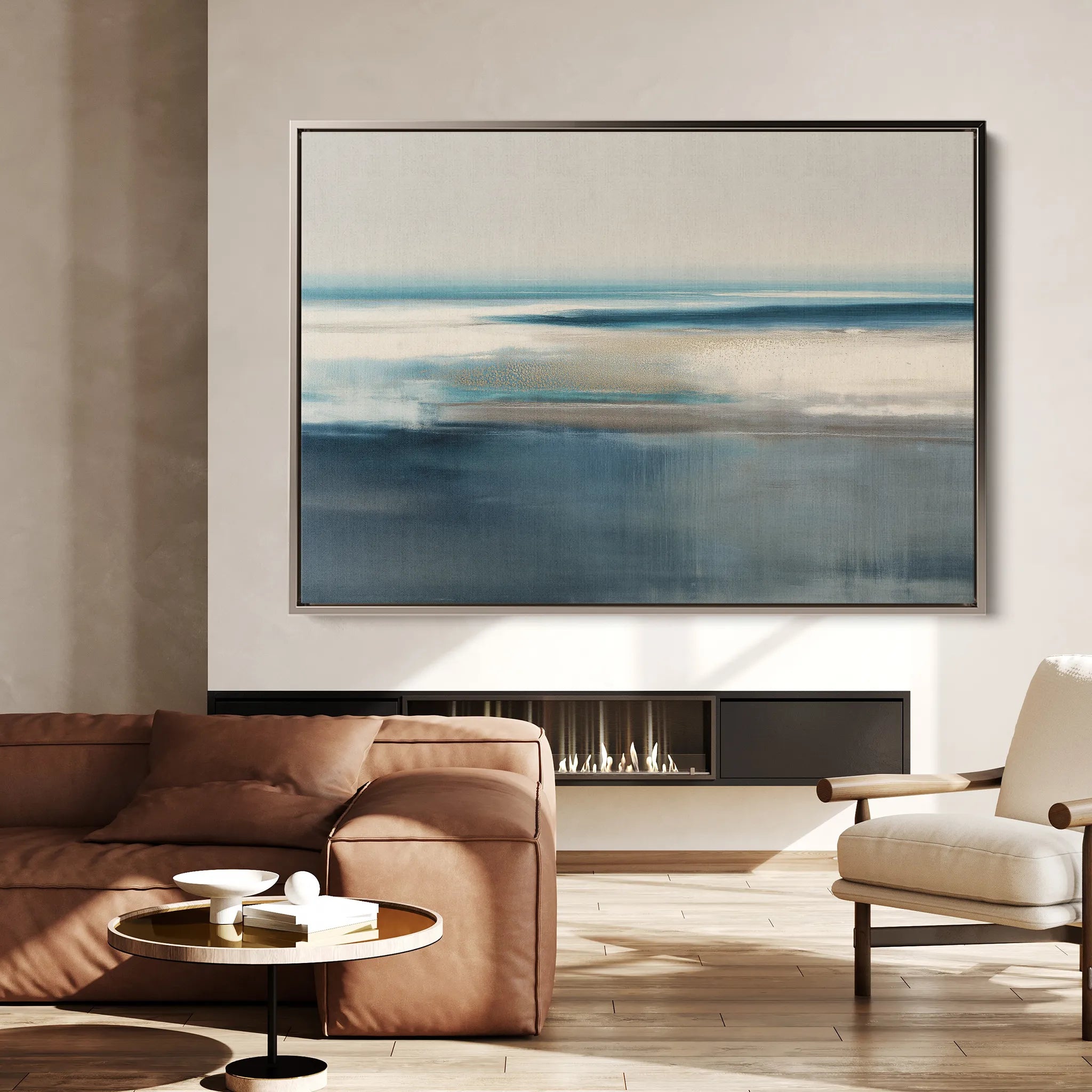 Abstract 1729 Canvas Art 60 x 40 cm / Black