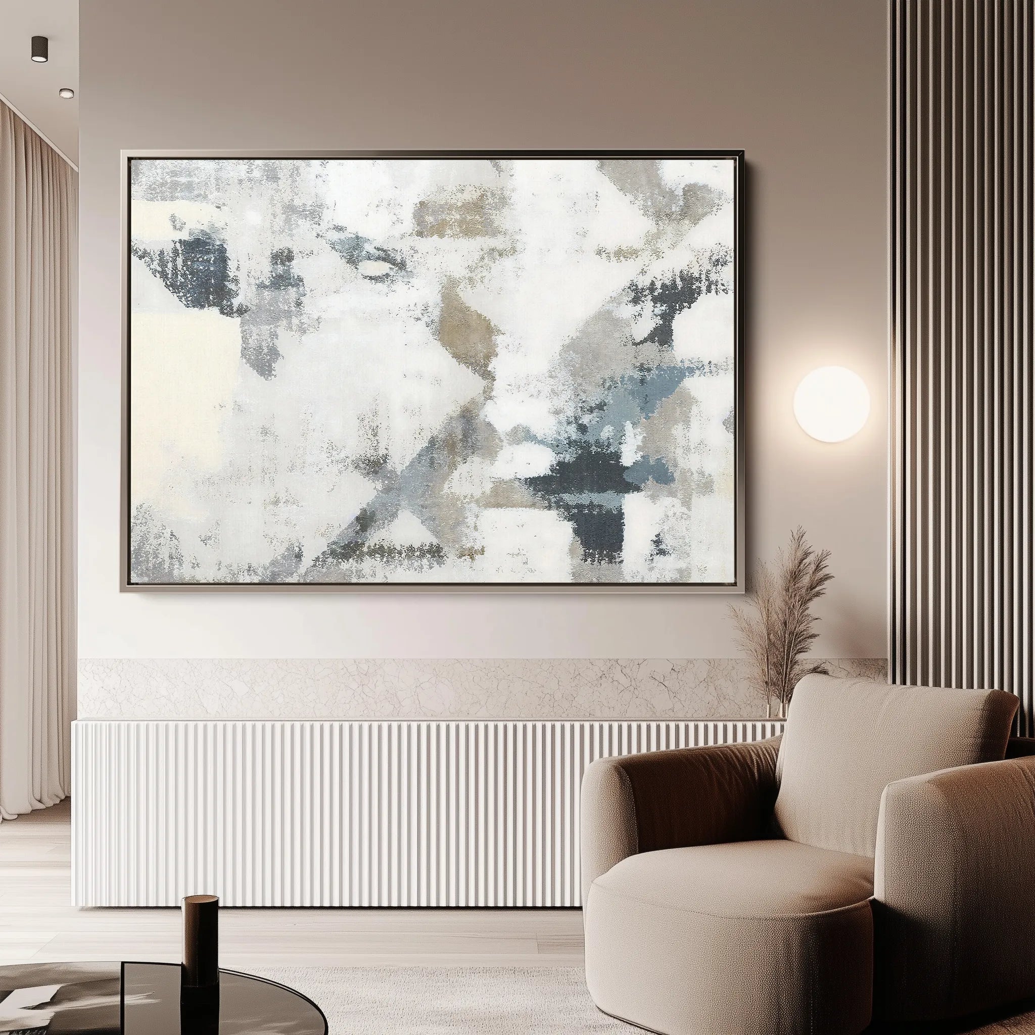 Abstract 173 Canvas Art 60 x 40 cm / Black