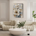 Floral 173 Canvas Art 60 x 40 cm / Black