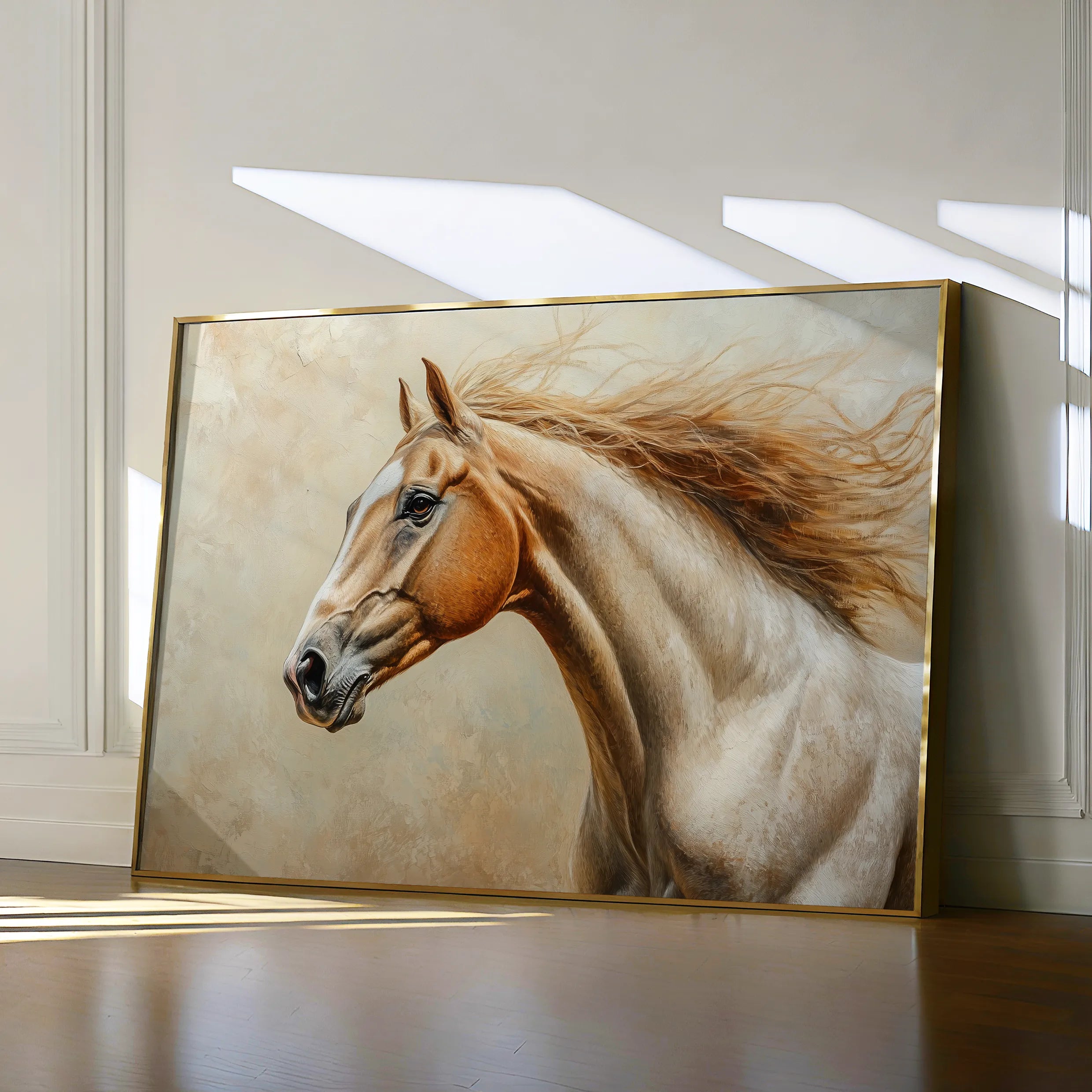 Horses 173 Canvas Art 60 x 40 cm / Black