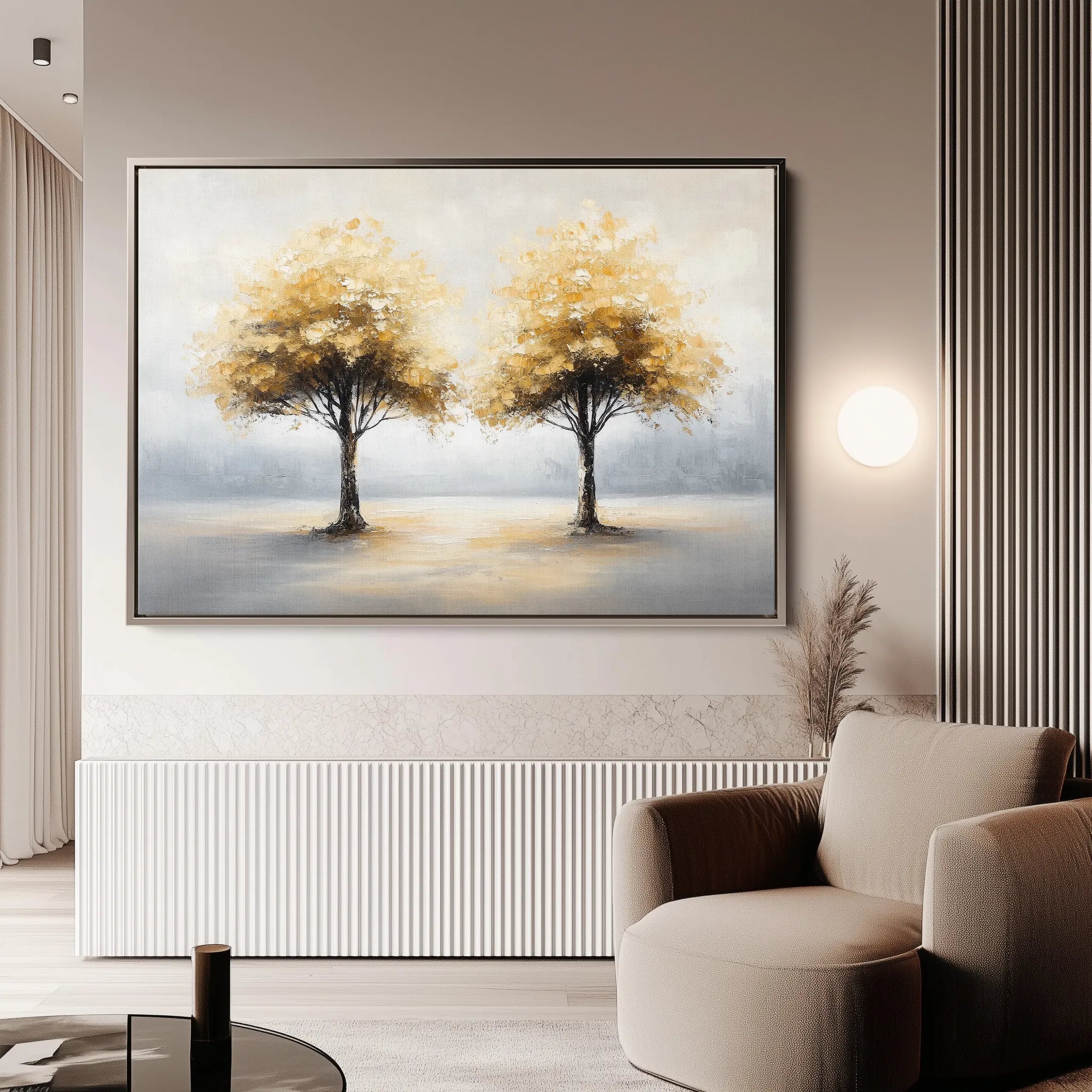 Landscape 173 Canvas Art 60 x 40 cm / Black