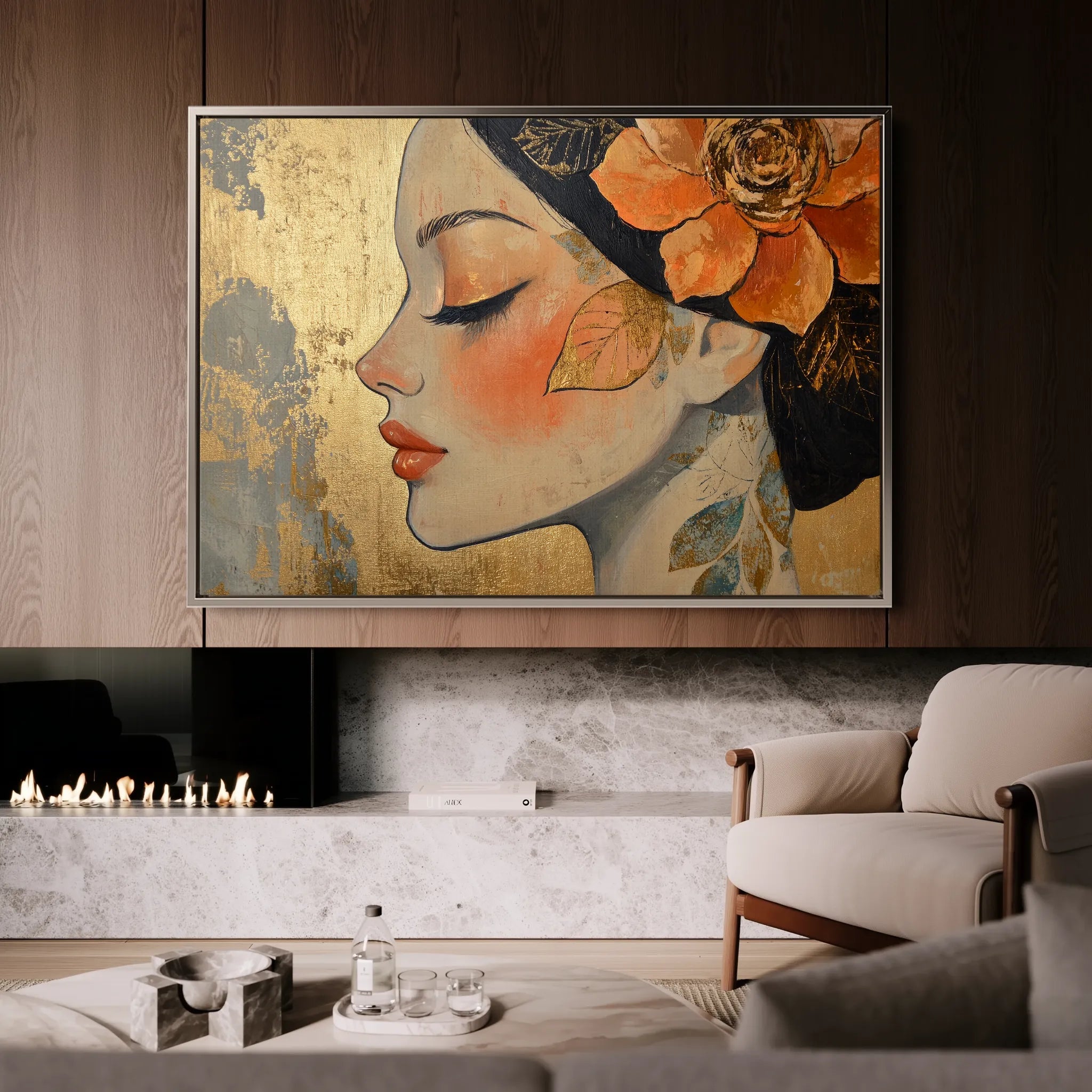 Portrait 173 Canvas Art 60 x 40 cm / Black