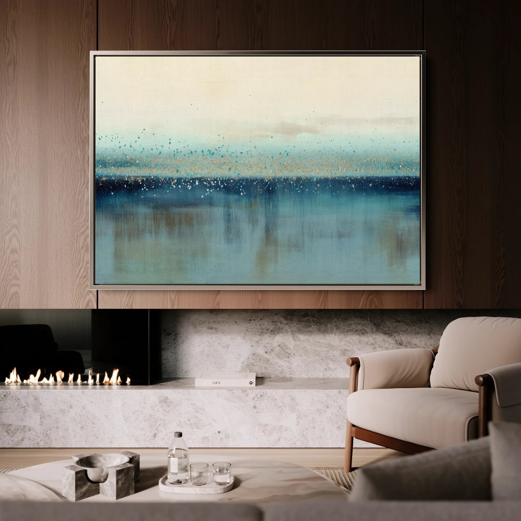Abstract 1730 Canvas Art 60 x 40 cm / Black