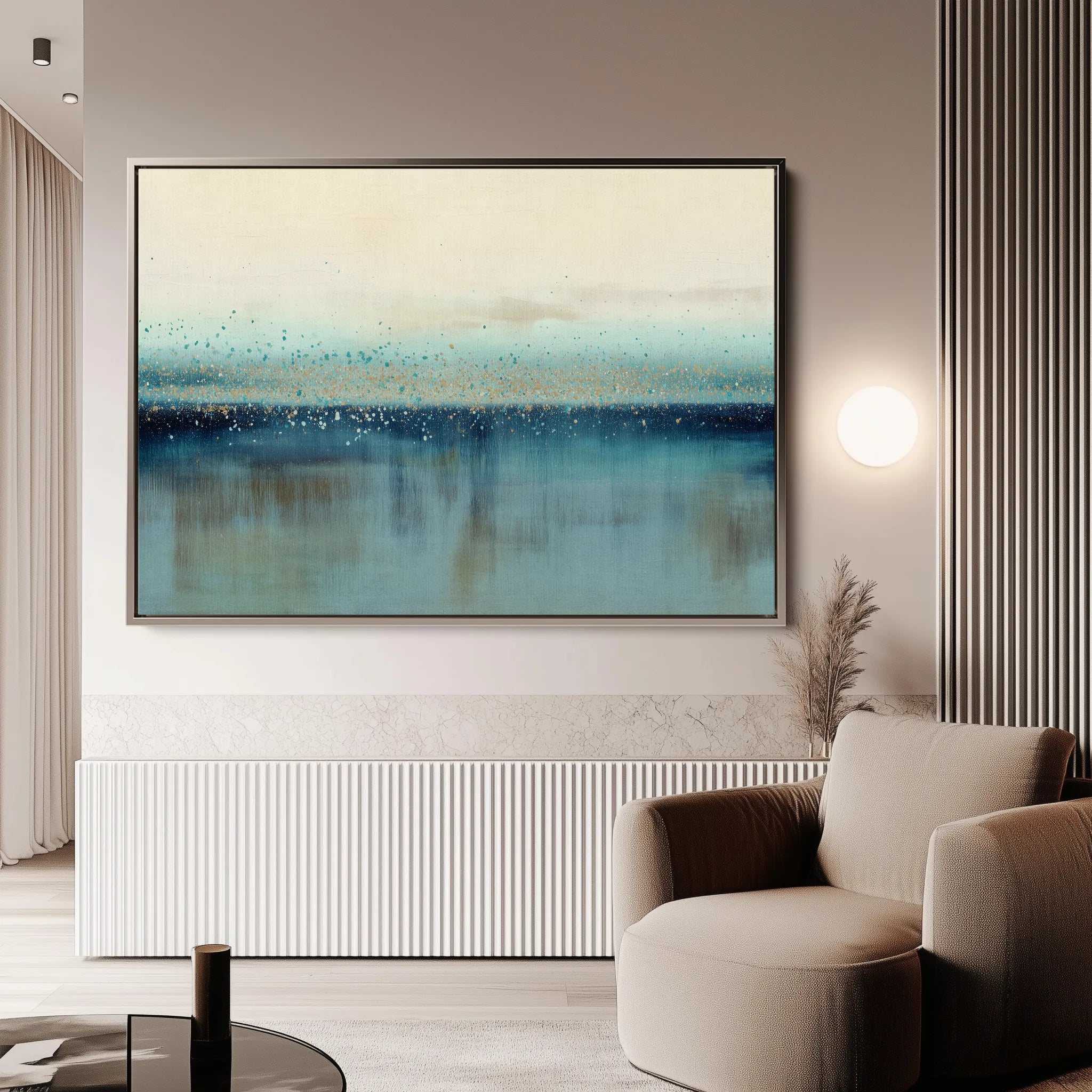 Abstract 1730 Canvas Art 60 x 40 cm / Black