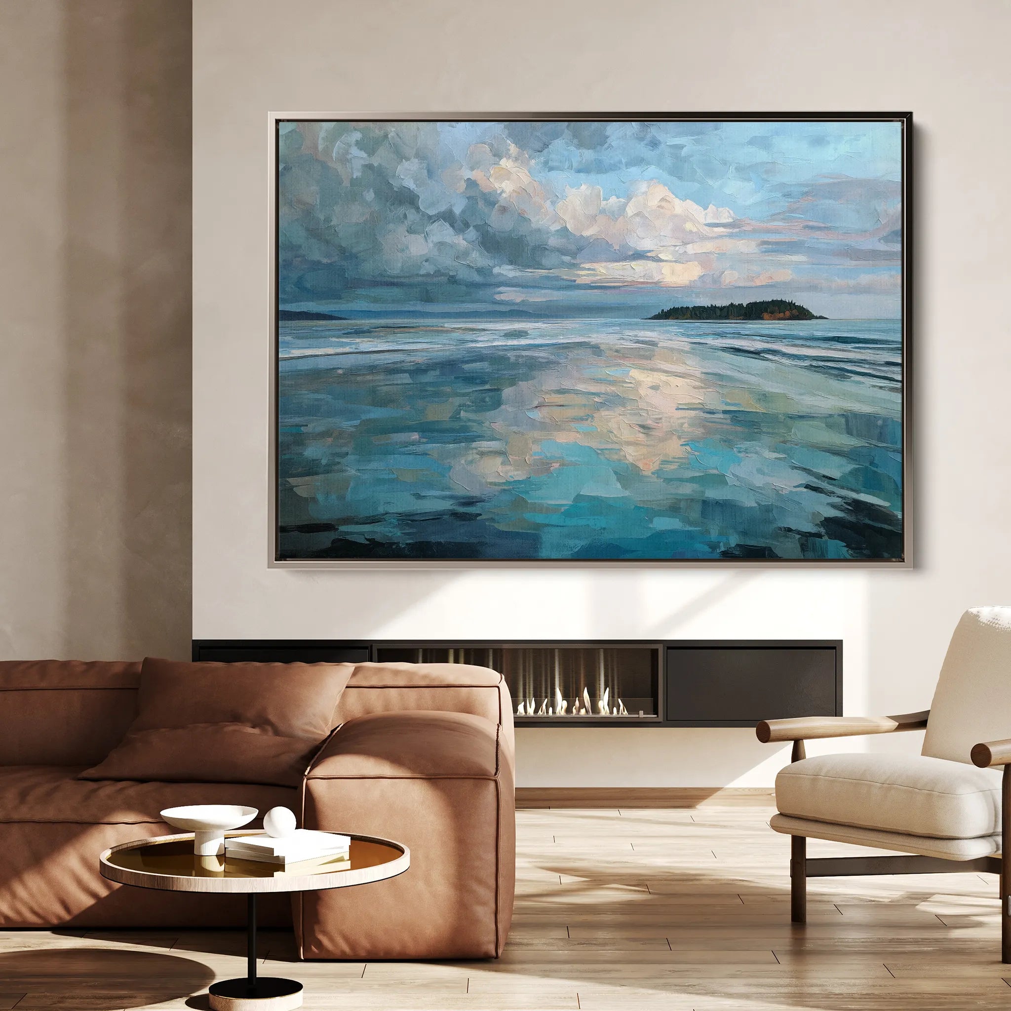 Abstract 1734 Canvas Art 60 x 40 cm / Black