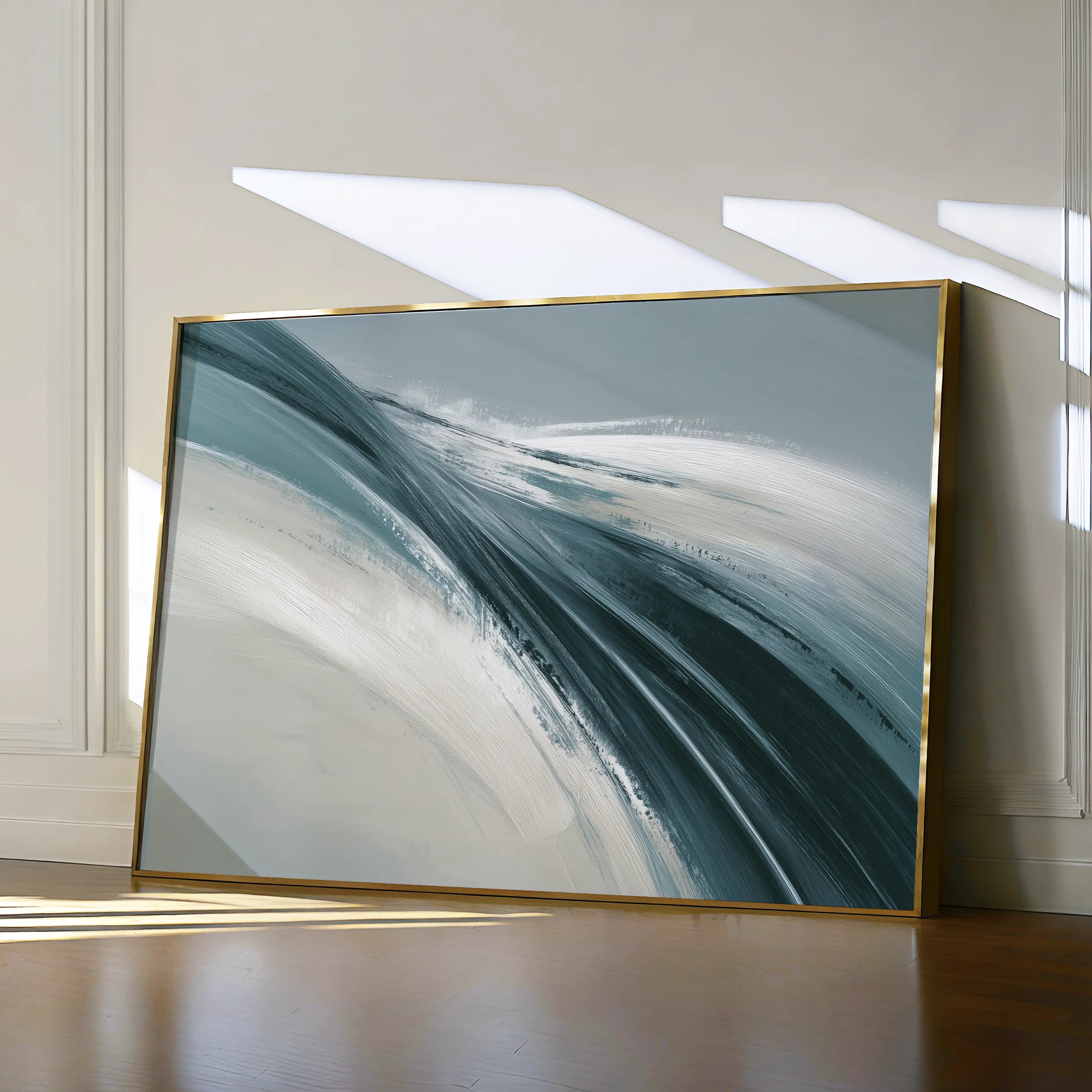Abstract 1735 Canvas Art 60 x 40 cm / Black