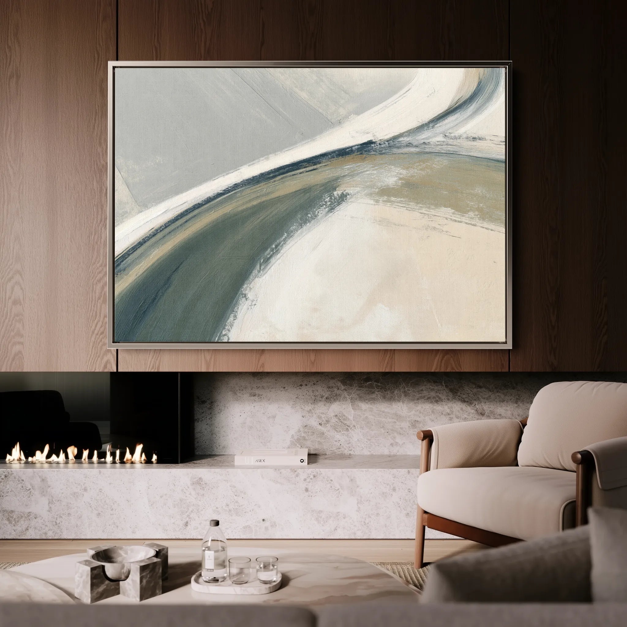 Abstract 1736 Canvas Art 60 x 40 cm / Black