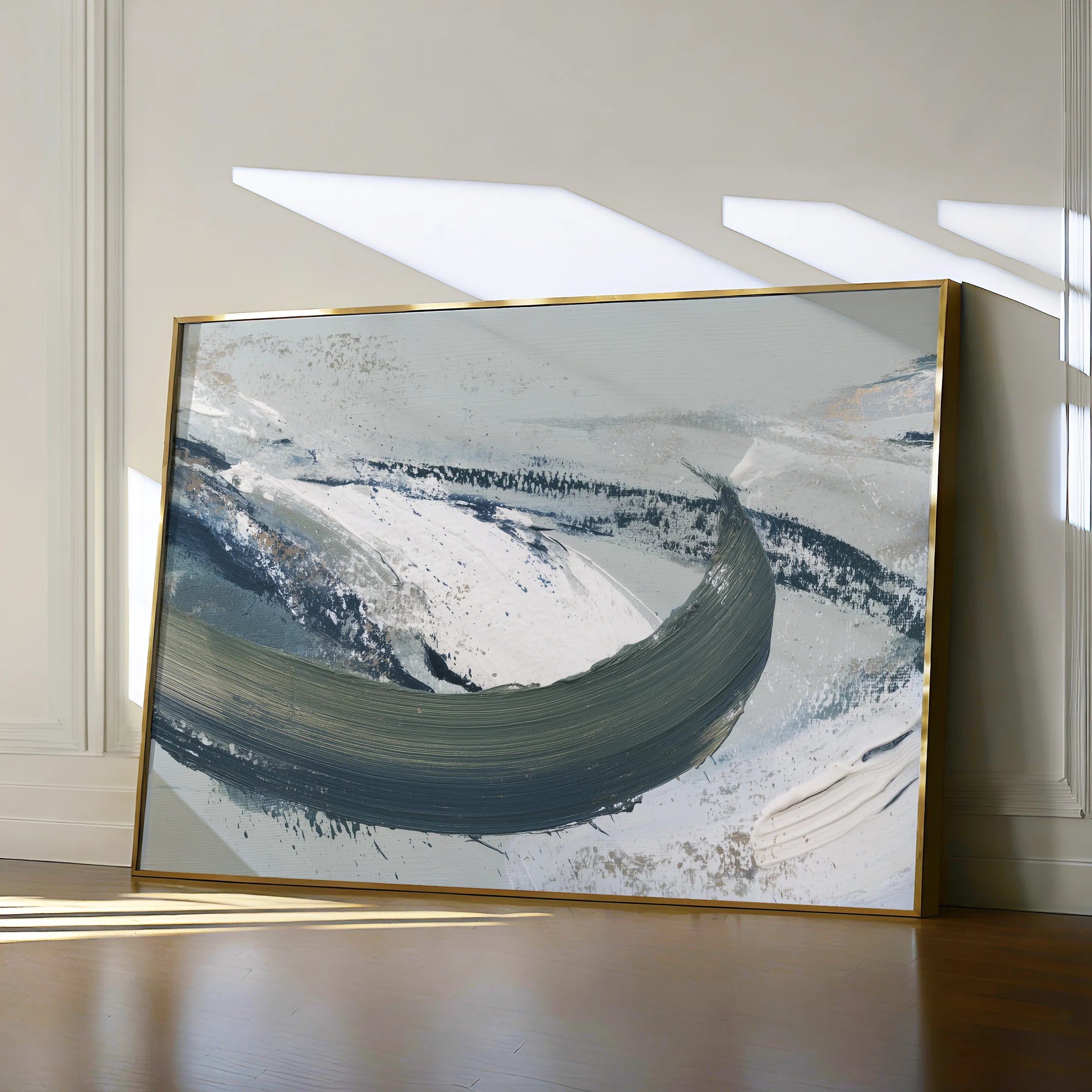 Abstract 1737 Canvas Art 60 x 40 cm / Black