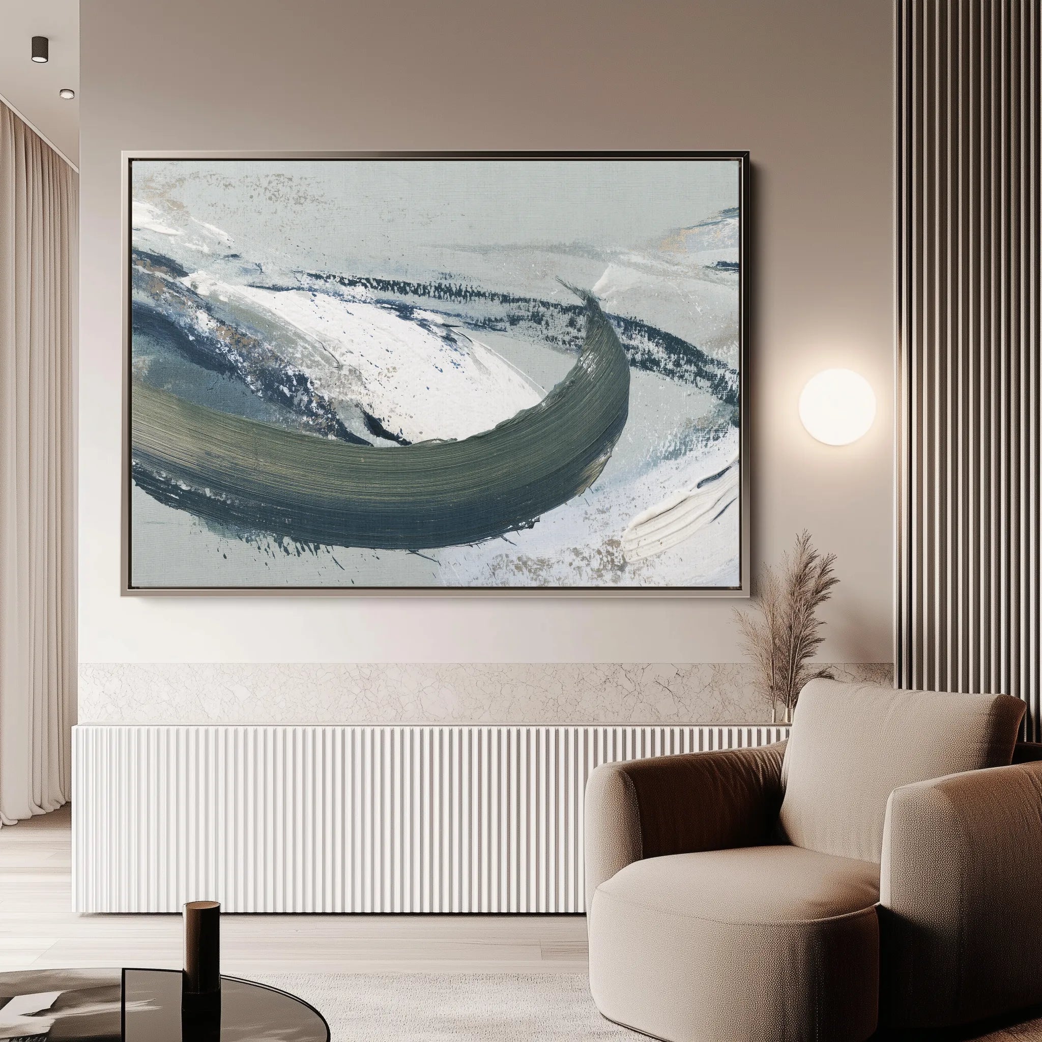 Abstract 1737 Canvas Art 60 x 40 cm / Black