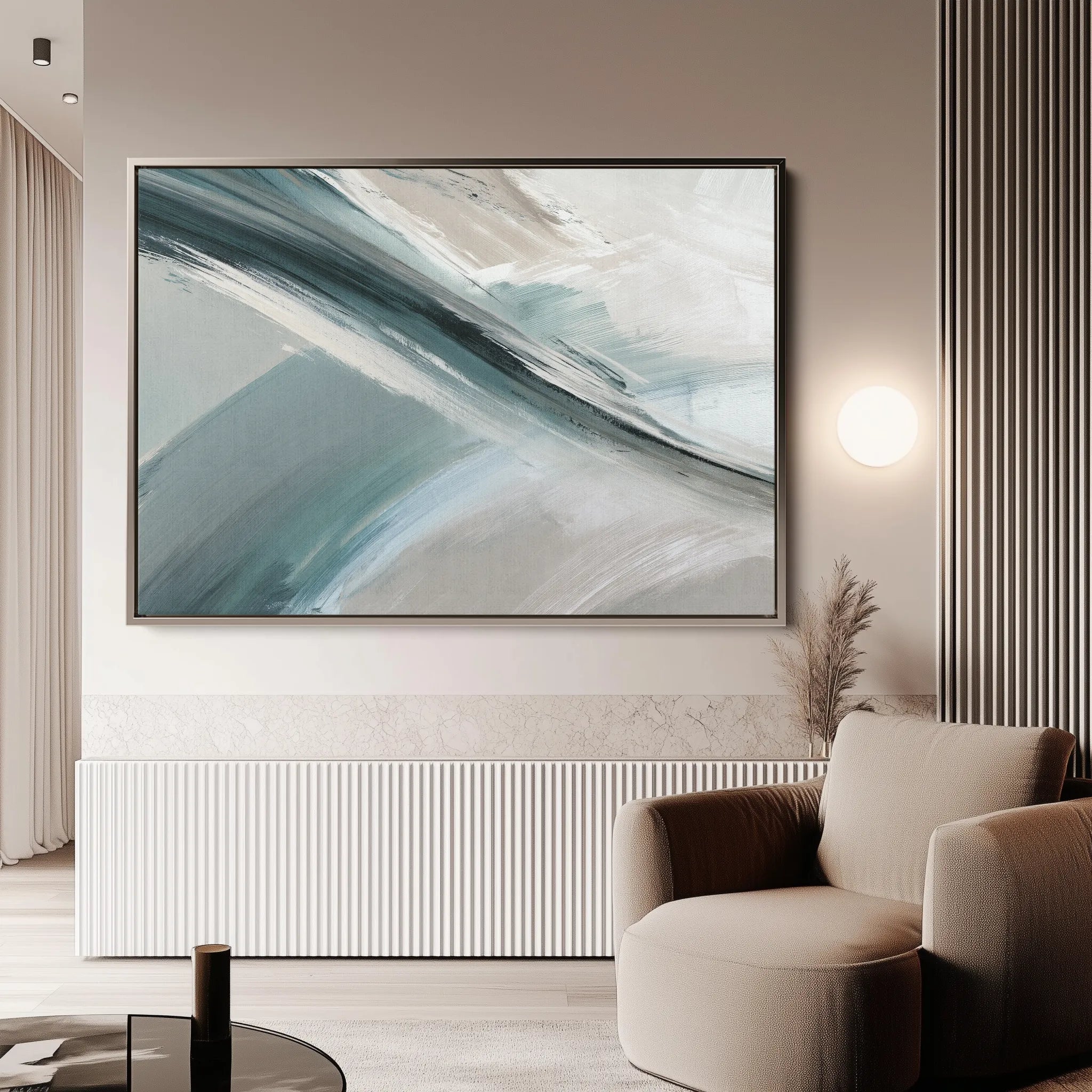 Abstract 1738 Canvas Art 60 x 40 cm / Black
