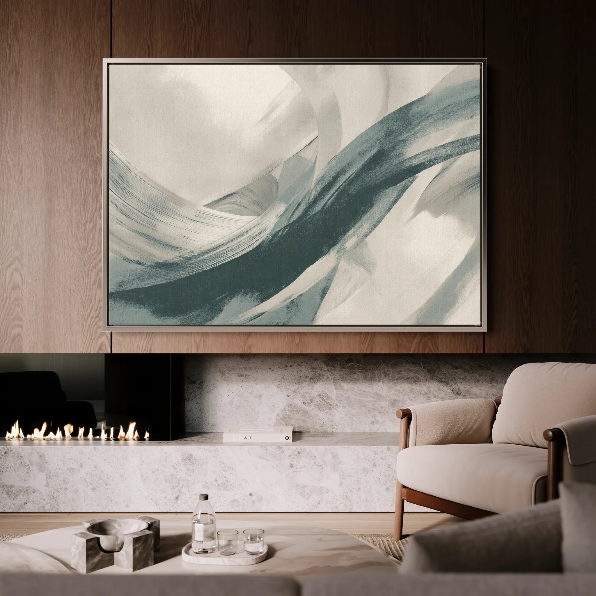 Abstract 1739 Canvas Art 60 x 40 cm / Black