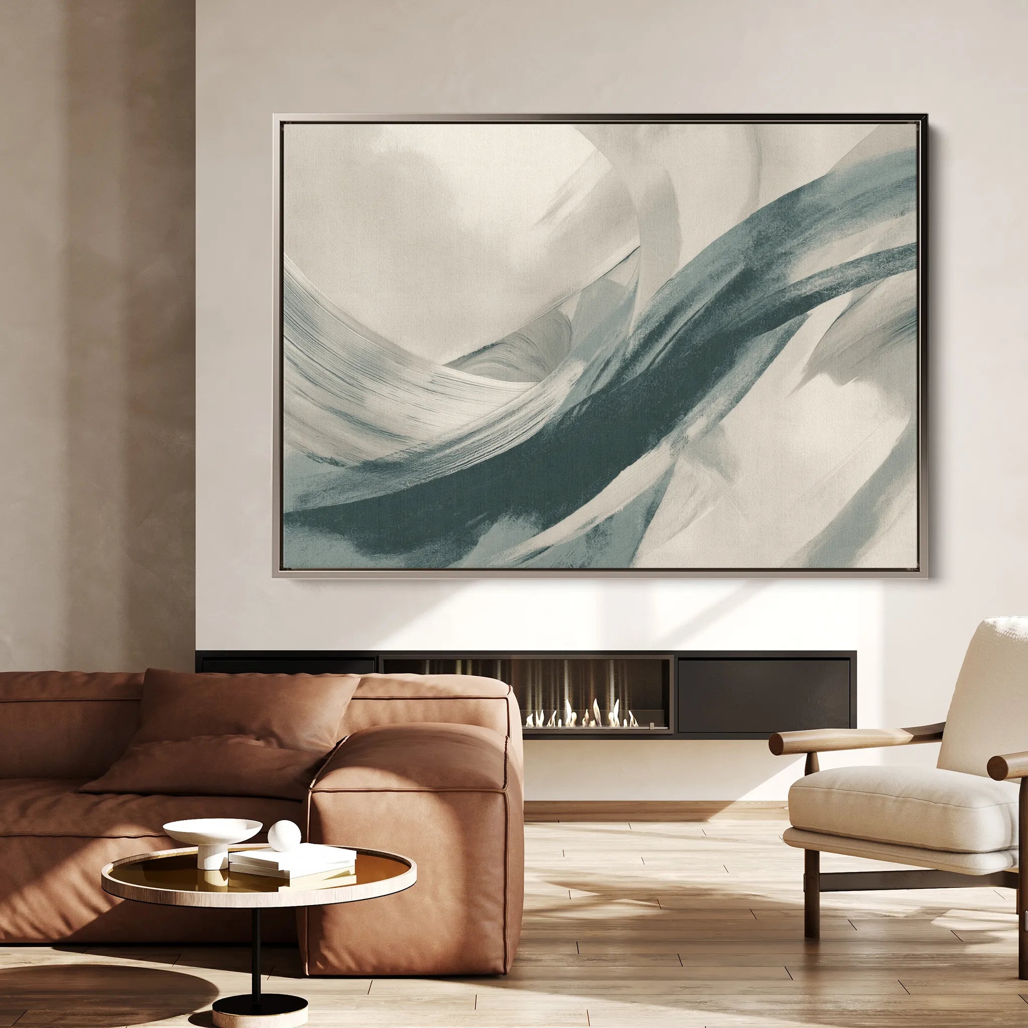Abstract 1739 Canvas Art 60 x 40 cm / Black