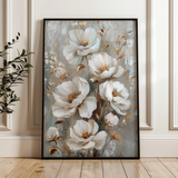 Floral 174 Canvas Art 60 x 40 cm / Black