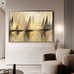 Landscape 174 Canvas Art 60 x 40 cm / Black