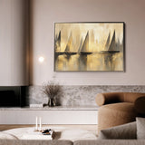 Landscape 174 Canvas Art 60 x 40 cm / Black