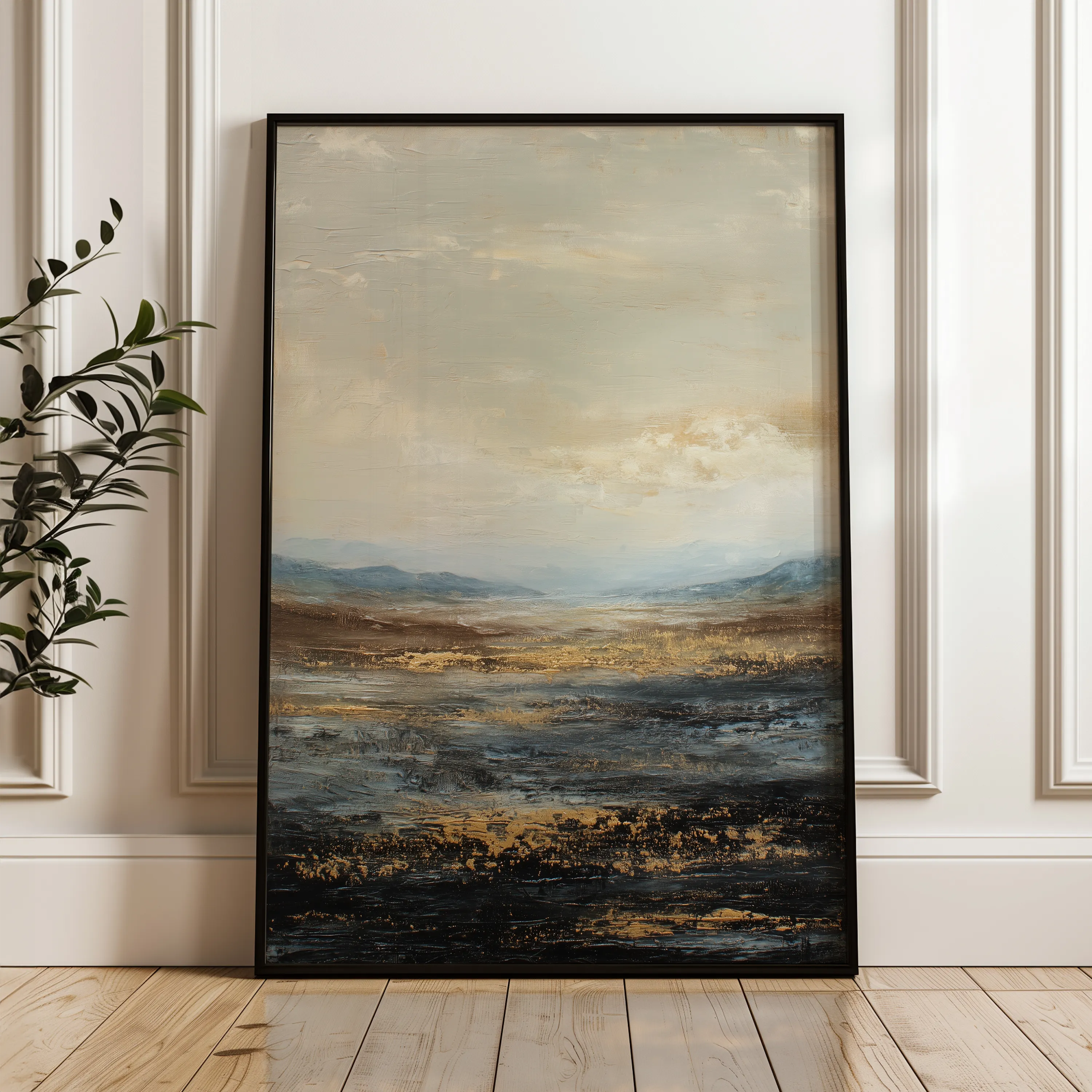 Abstract 1740 Canvas Art 60 x 40 cm / Black