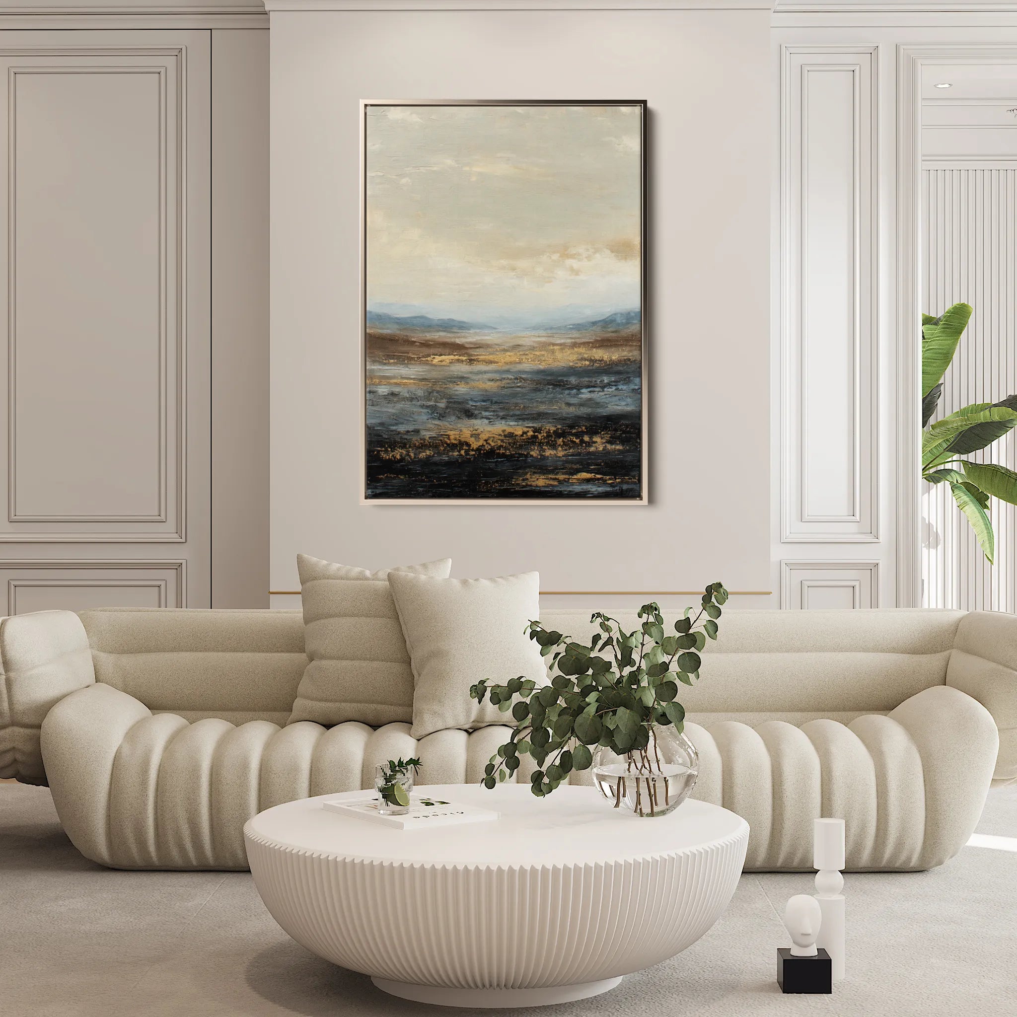 Abstract 1740 Canvas Art 60 x 40 cm / Black