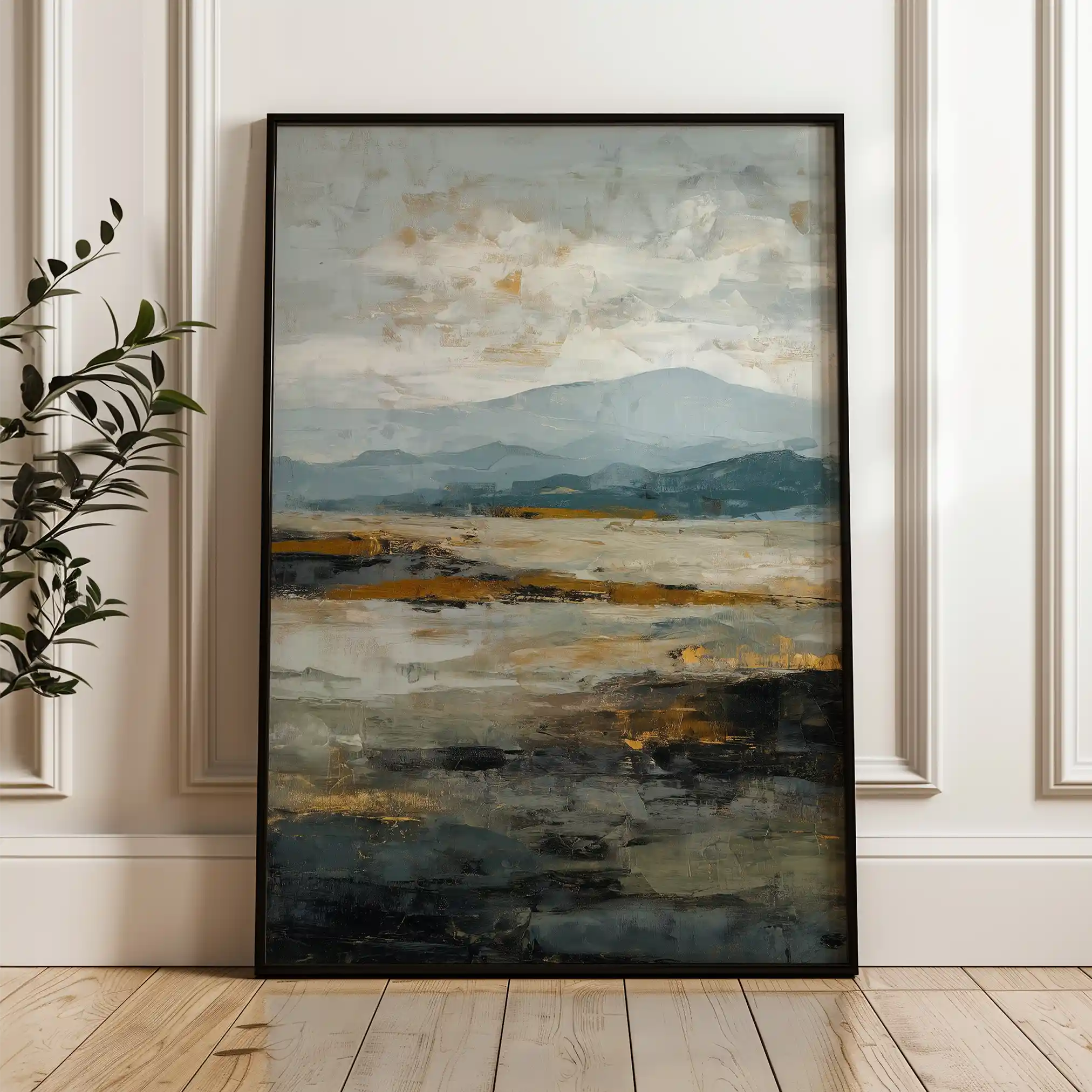 Abstract 1741 Canvas Art 60 x 40 cm / Black