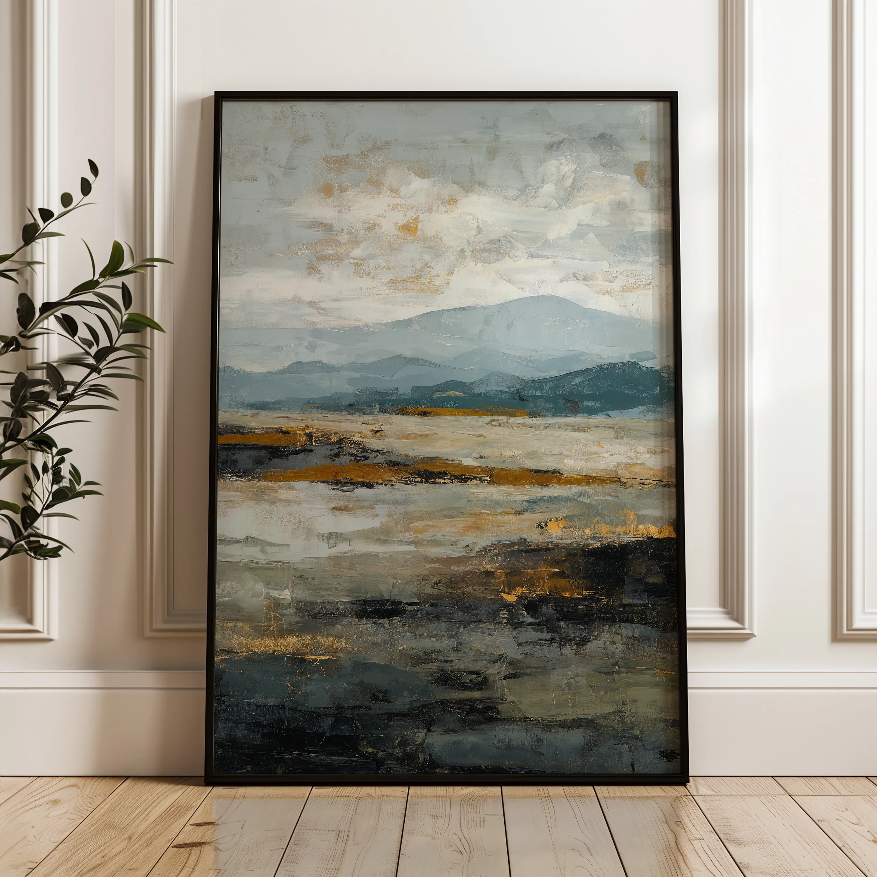Abstract 1741 Canvas Art 60 x 40 cm / Black