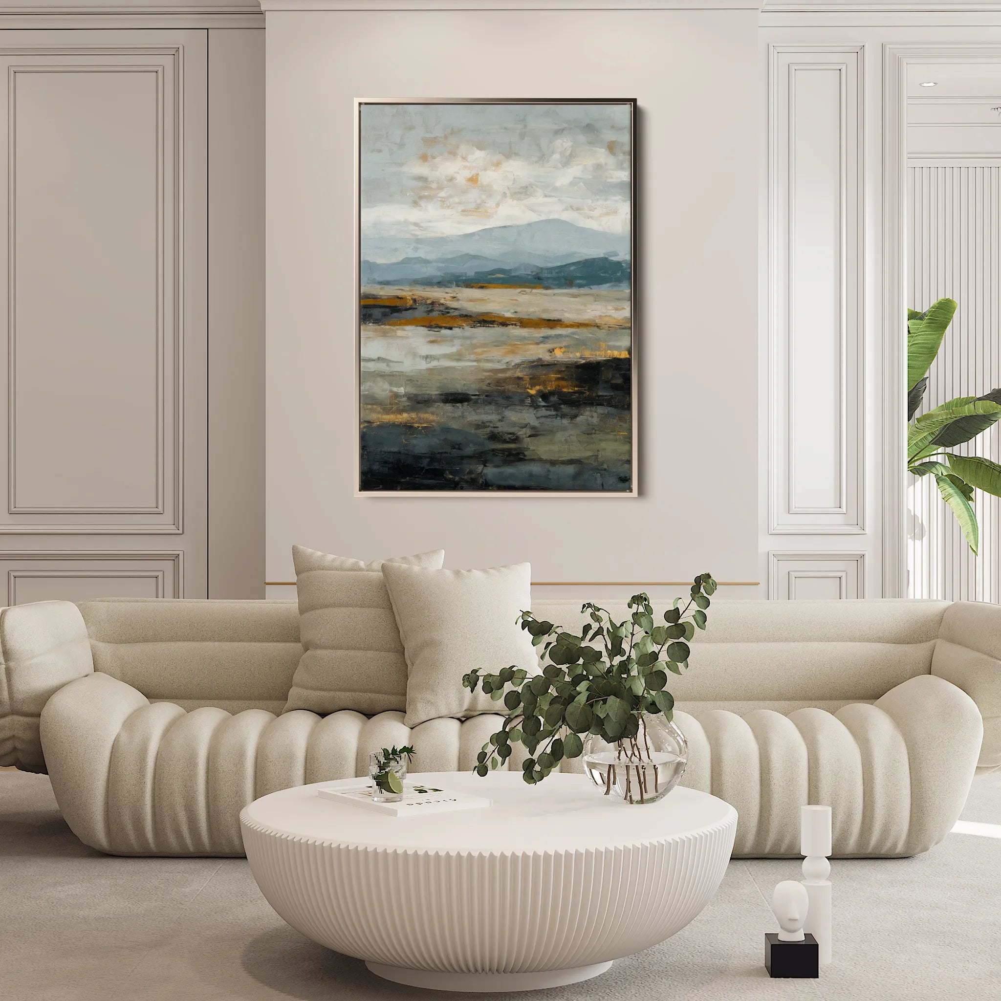 Abstract 1741 Canvas Art 60 x 40 cm / Black