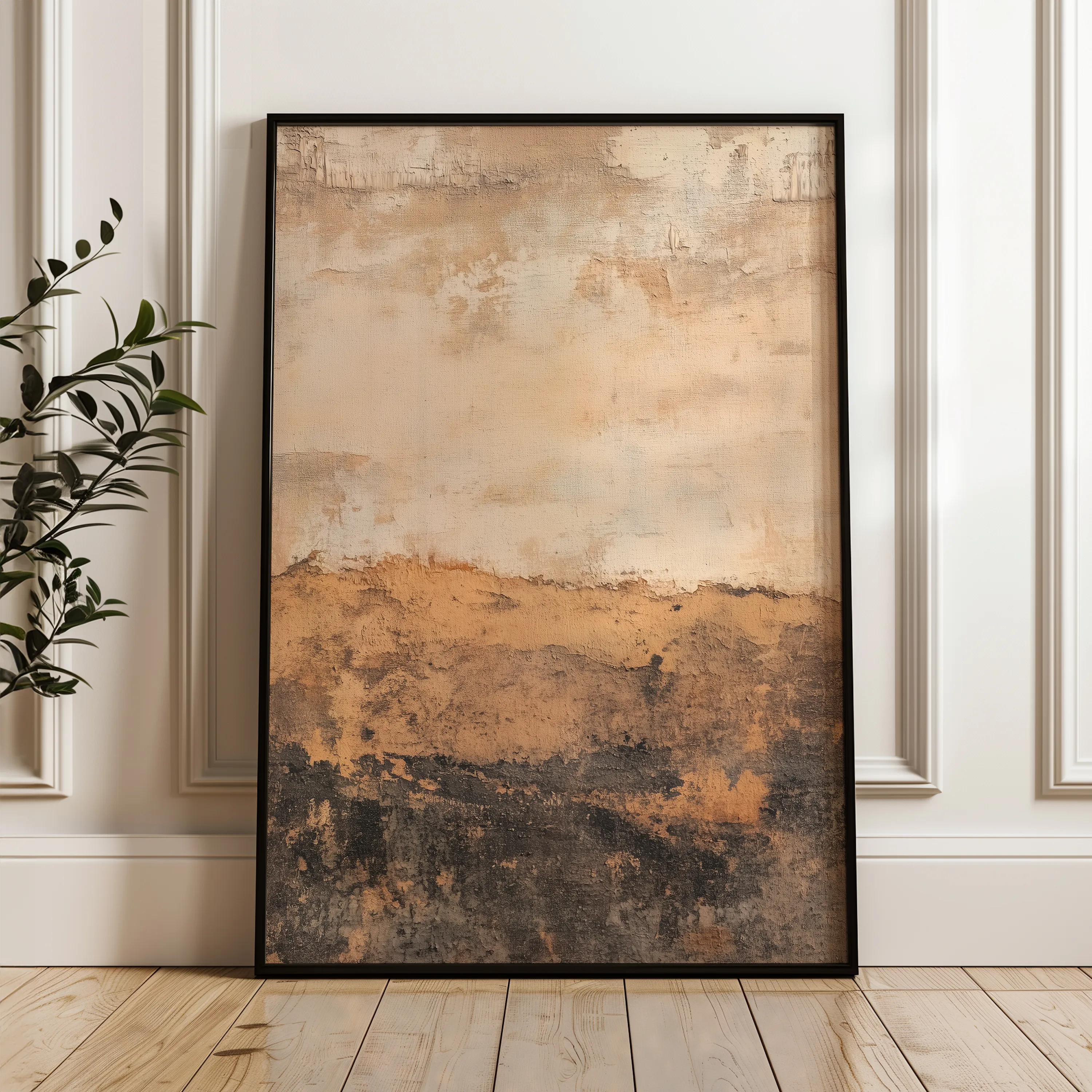 Abstract 1742 Canvas Art 60 x 40 cm / Black