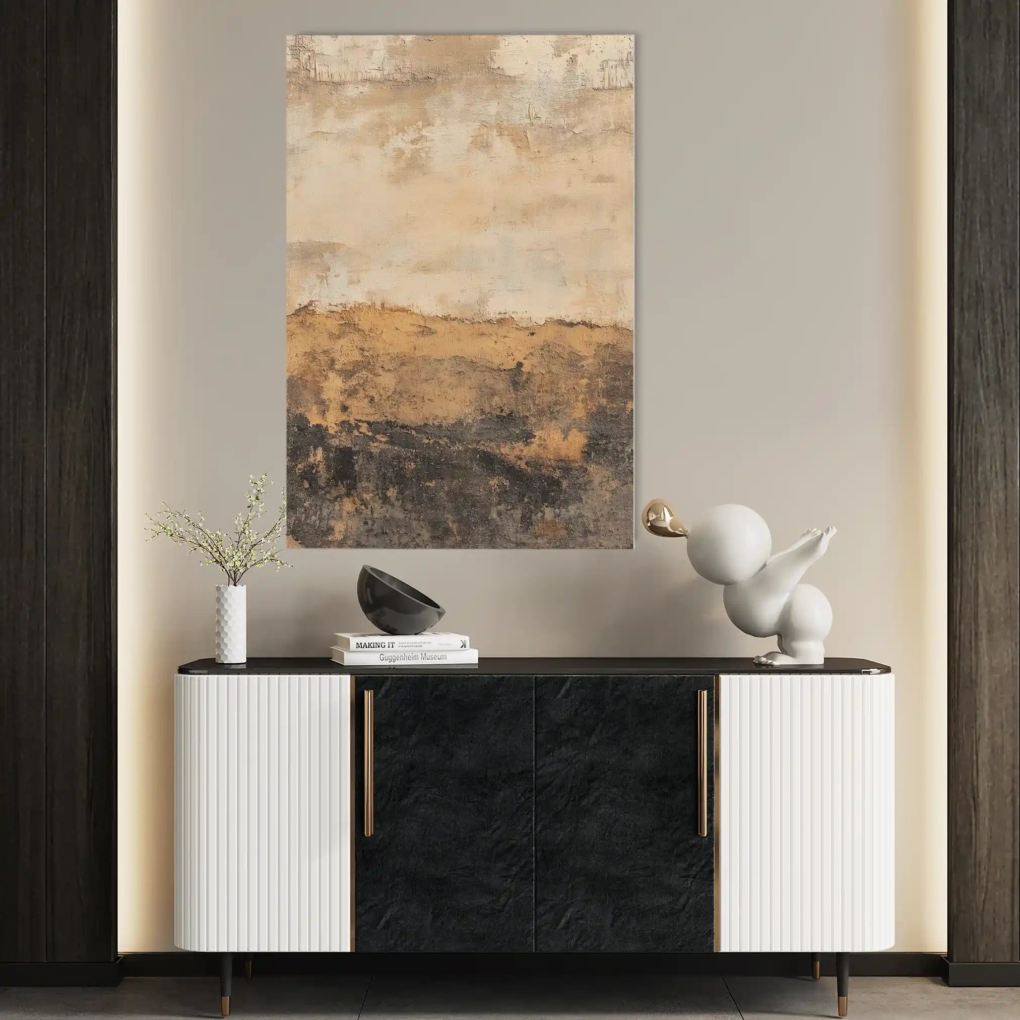 Abstract 1742 Canvas Art 60 x 40 cm / Black