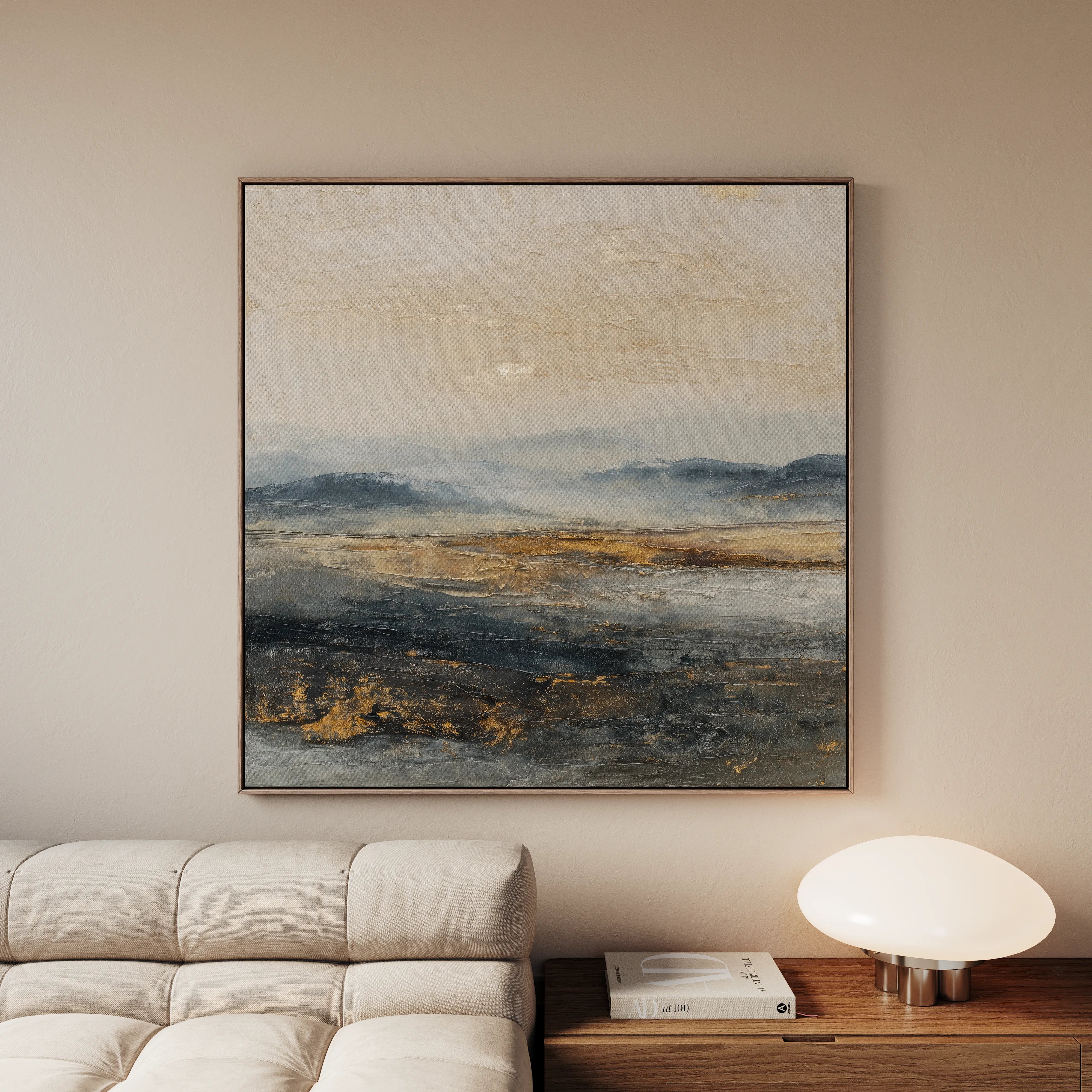 Abstract 1743 Canvas Art 60 x 60 cm / Black