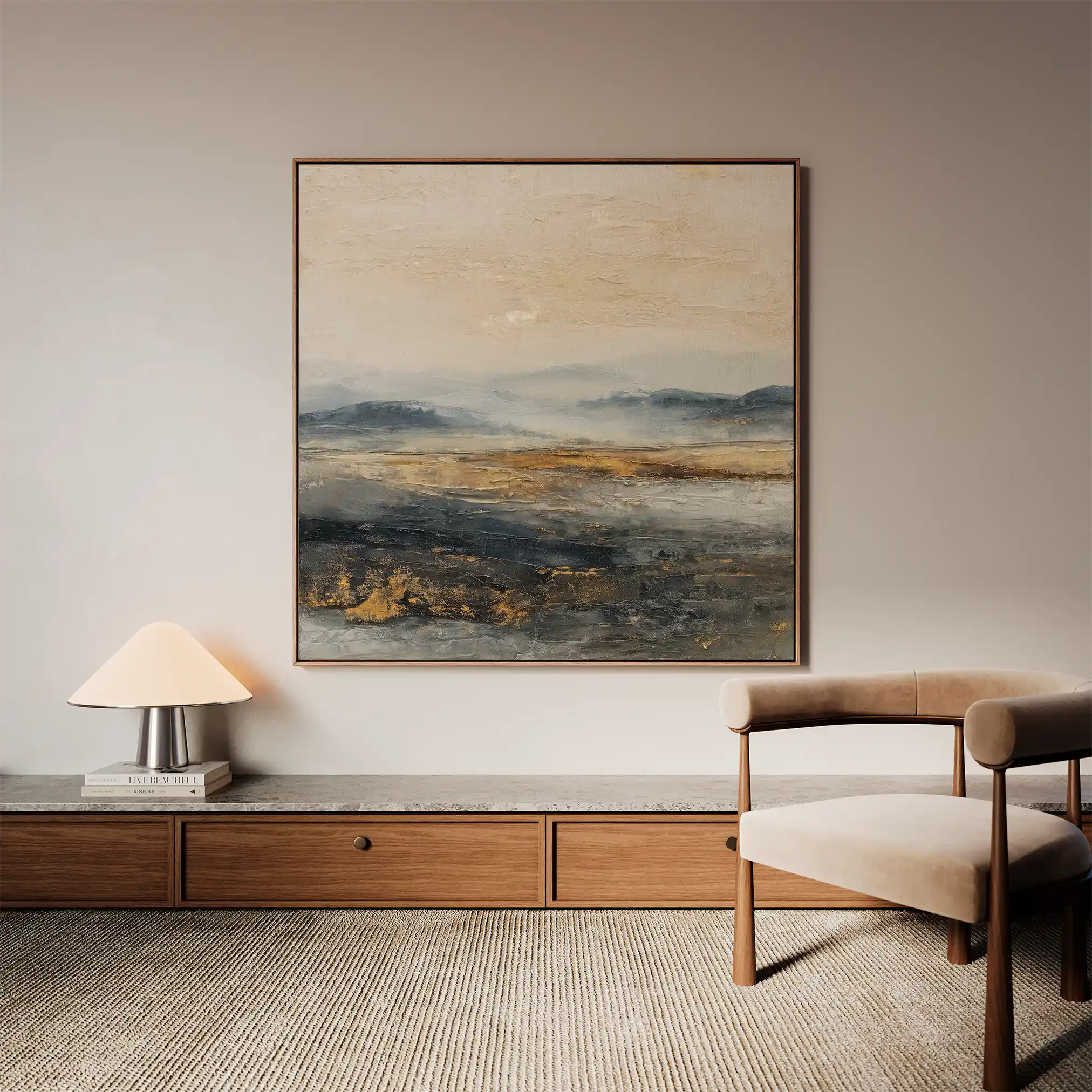 Abstract 1743 Canvas Art 60 x 60 cm / Black
