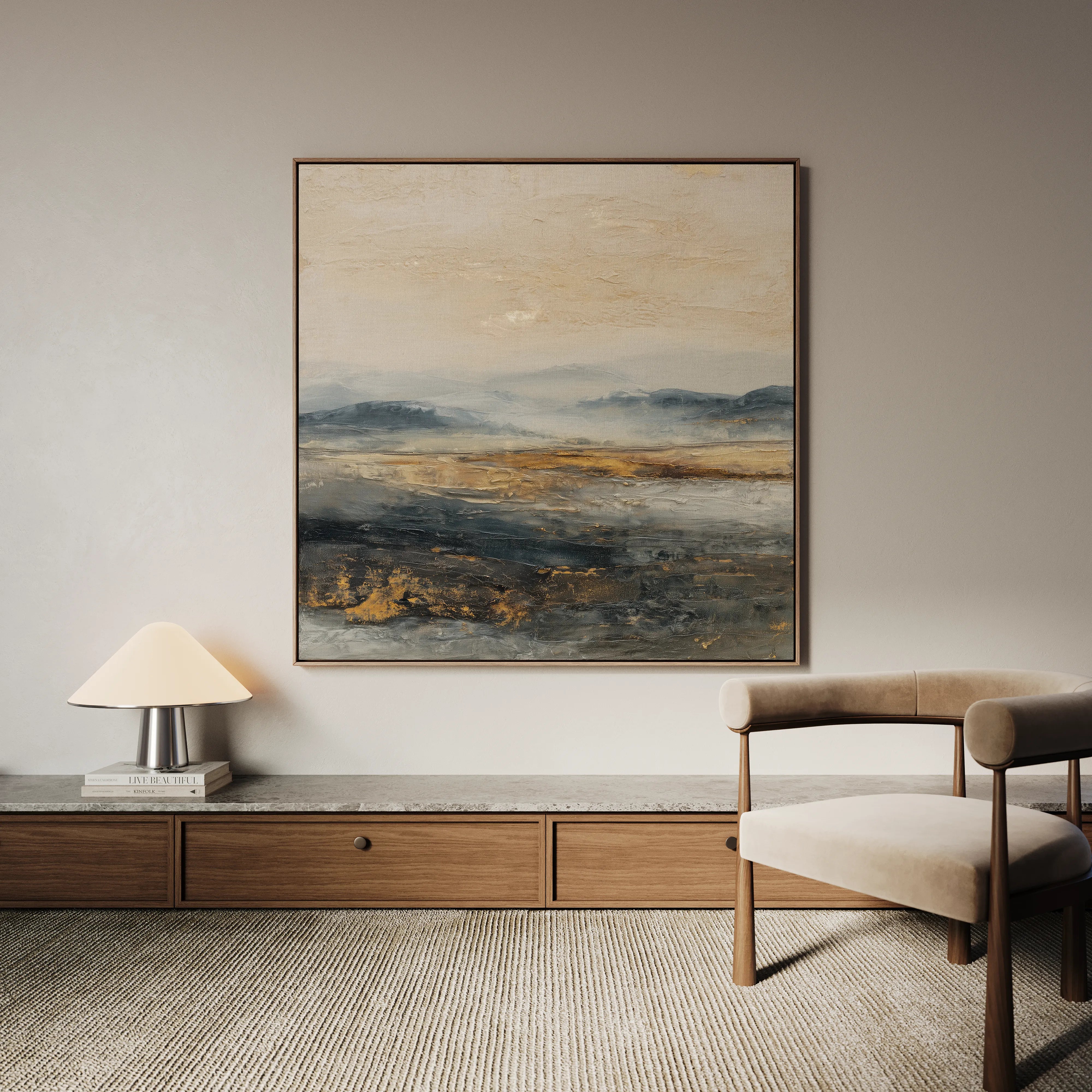 Abstract 1743 Canvas Art 60 x 60 cm / Black