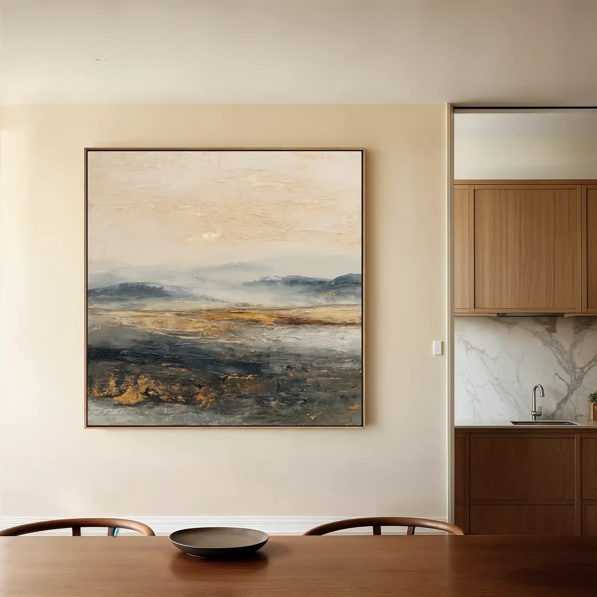 Abstract 1743 Canvas Art 60 x 60 cm / Black