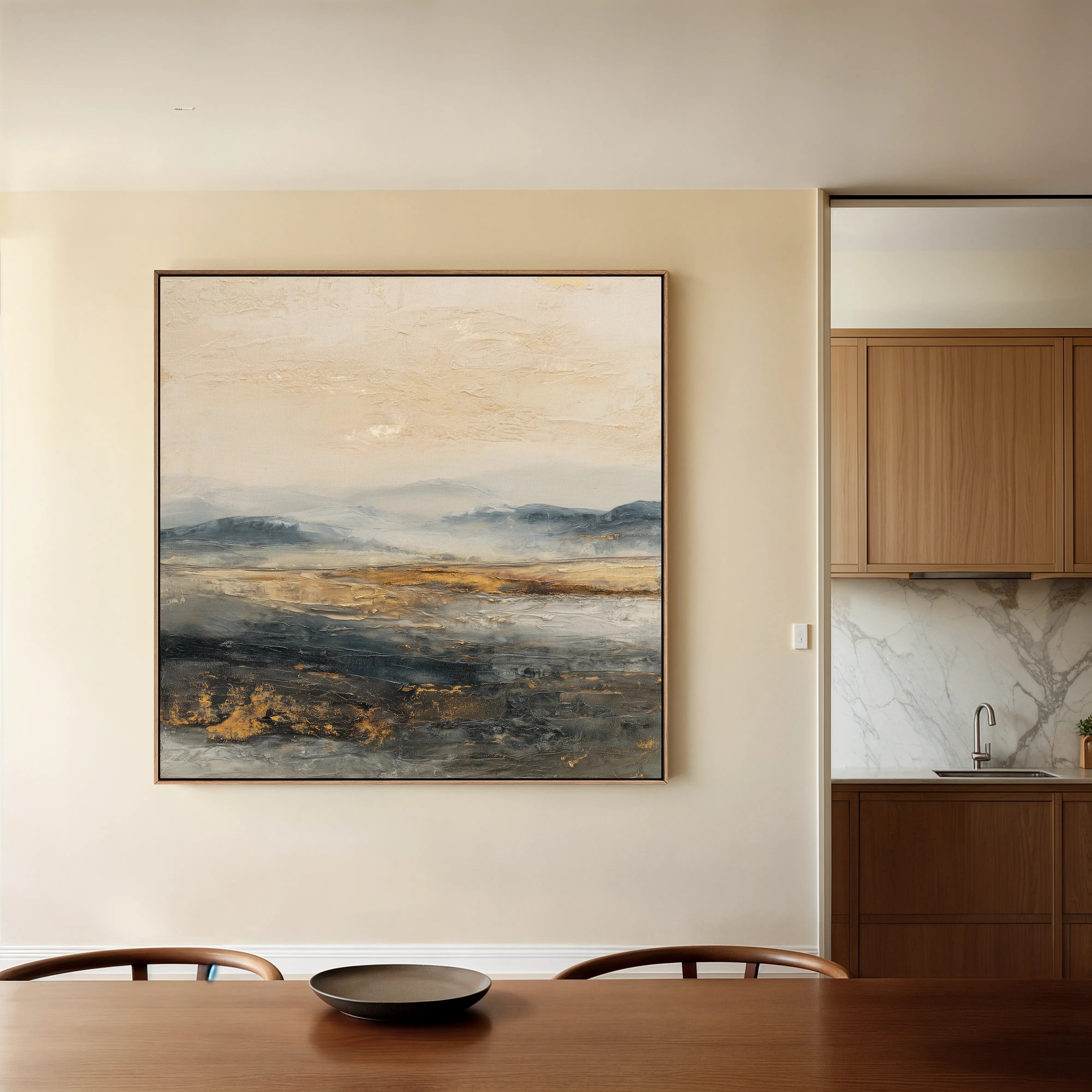 Abstract 1743 Canvas Art 60 x 60 cm / Black