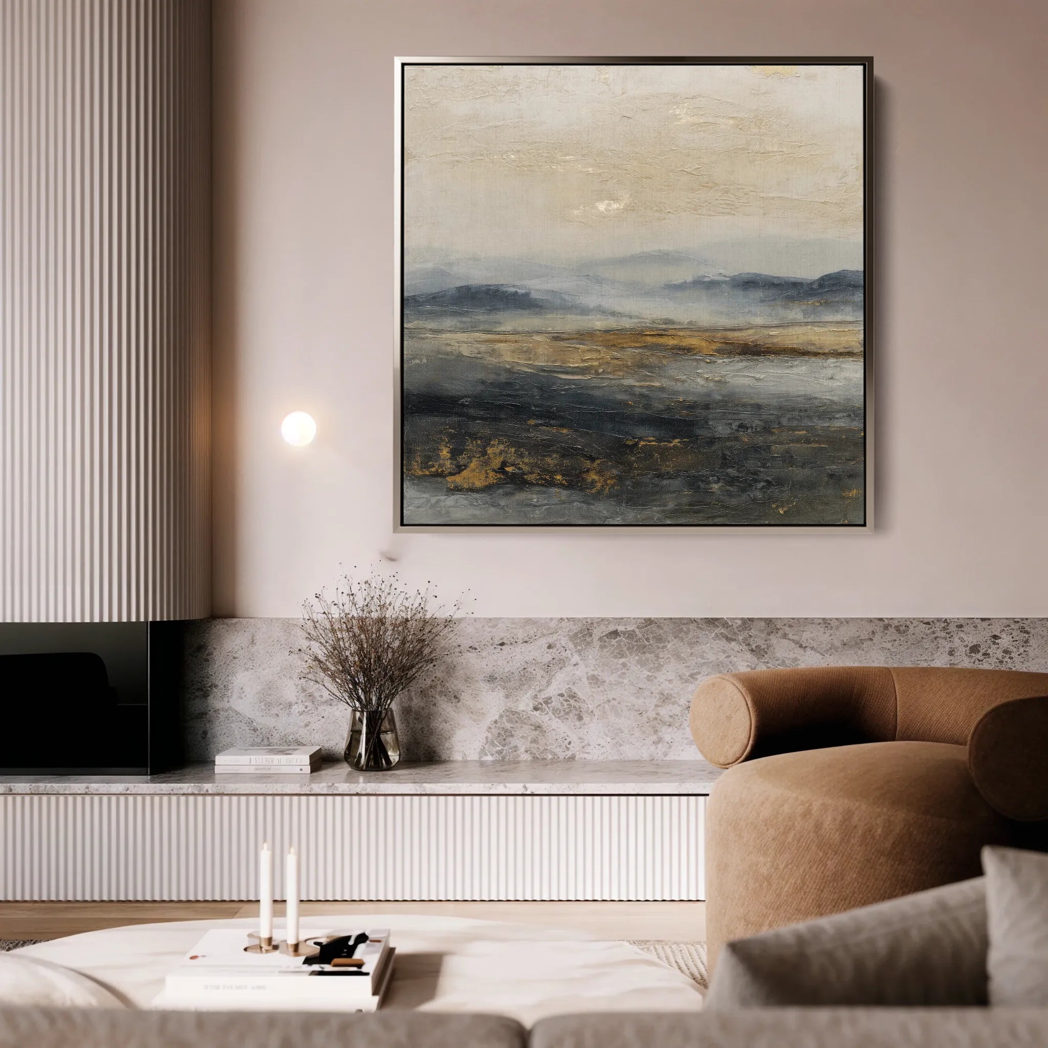 Abstract 1743 Canvas Art 60 x 60 cm / Black