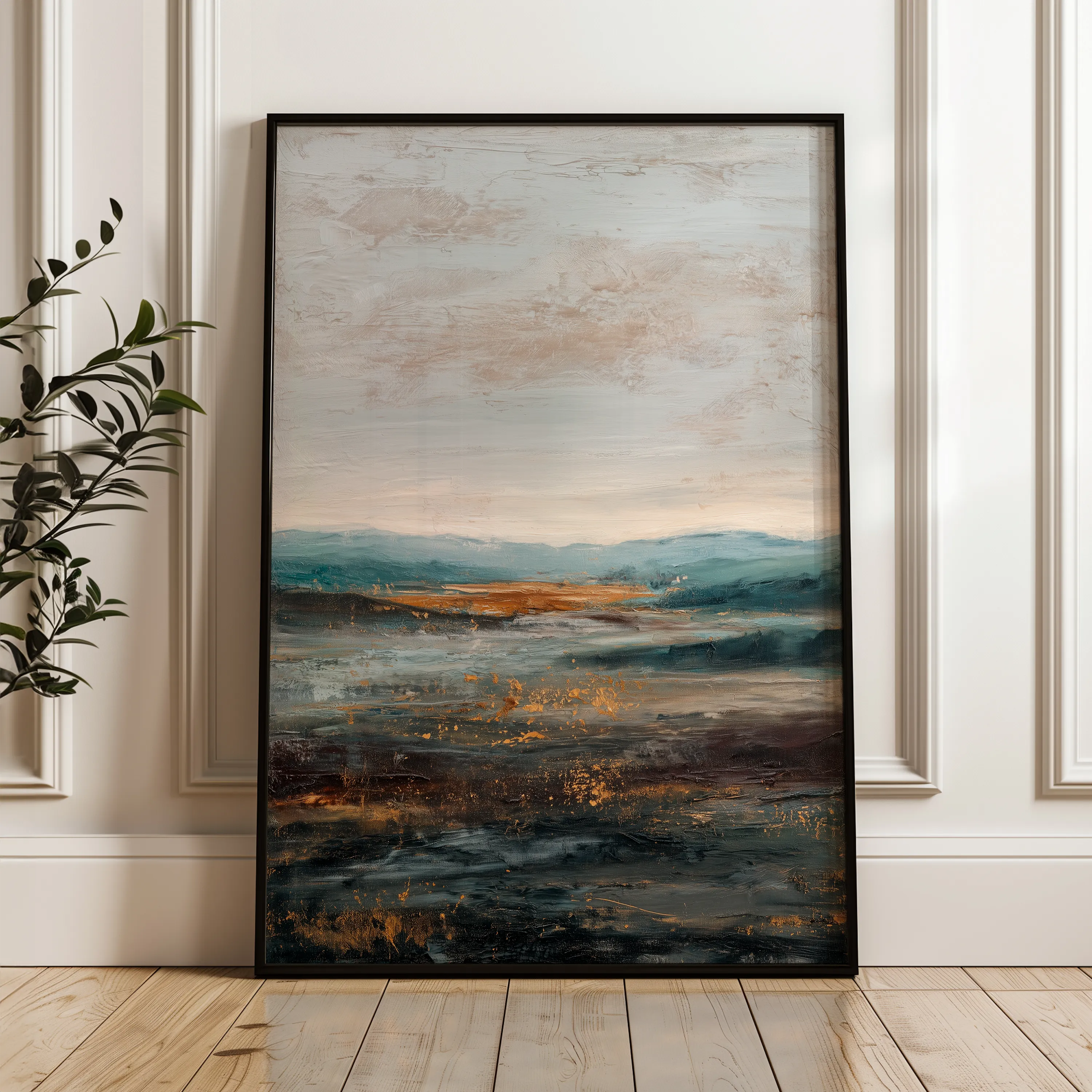 Abstract 1744 Canvas Art 60 x 40 cm / Black