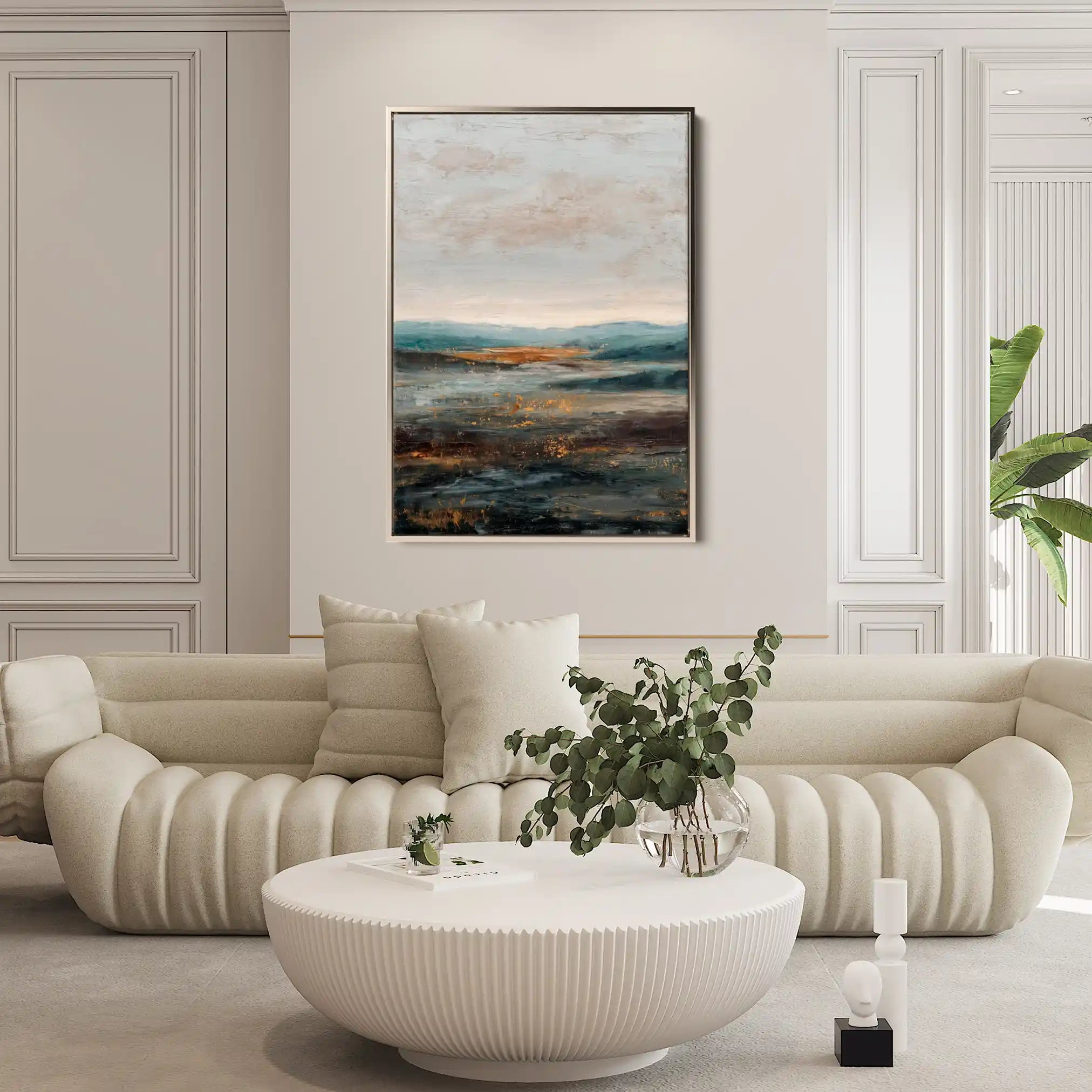 Abstract 1744 Canvas Art 60 x 40 cm / Black