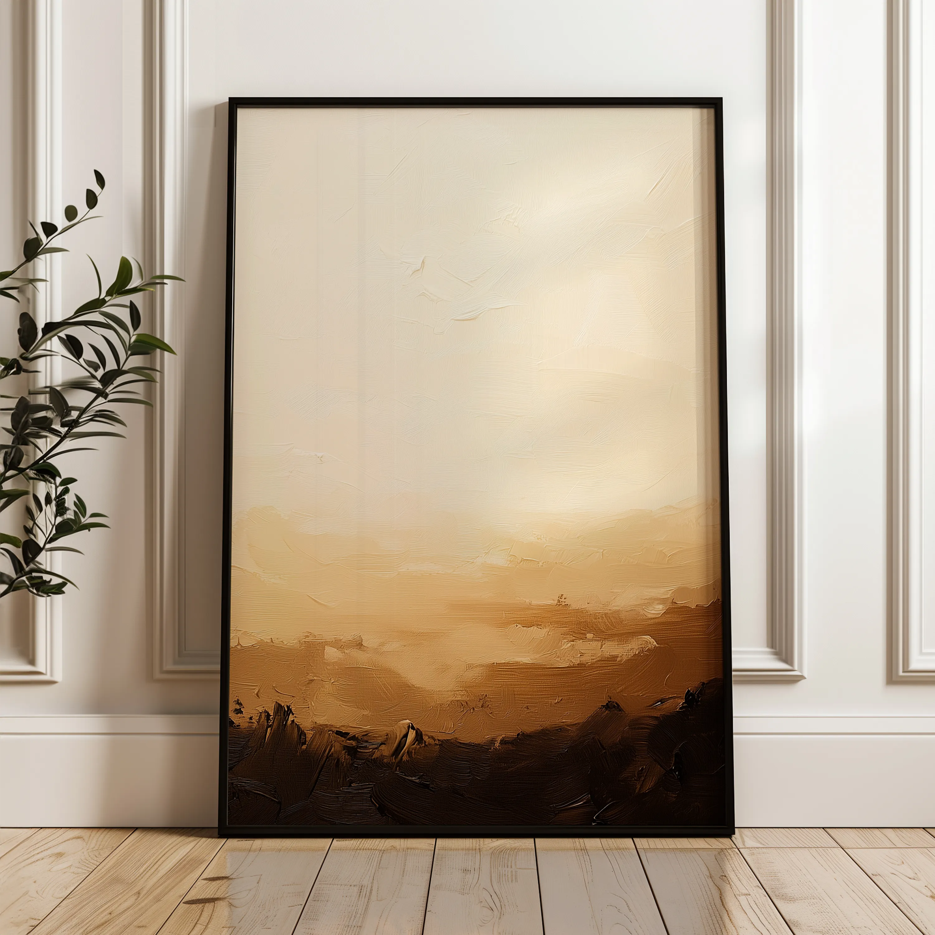 Abstract 1745 Canvas Art 60 x 40 cm / Black