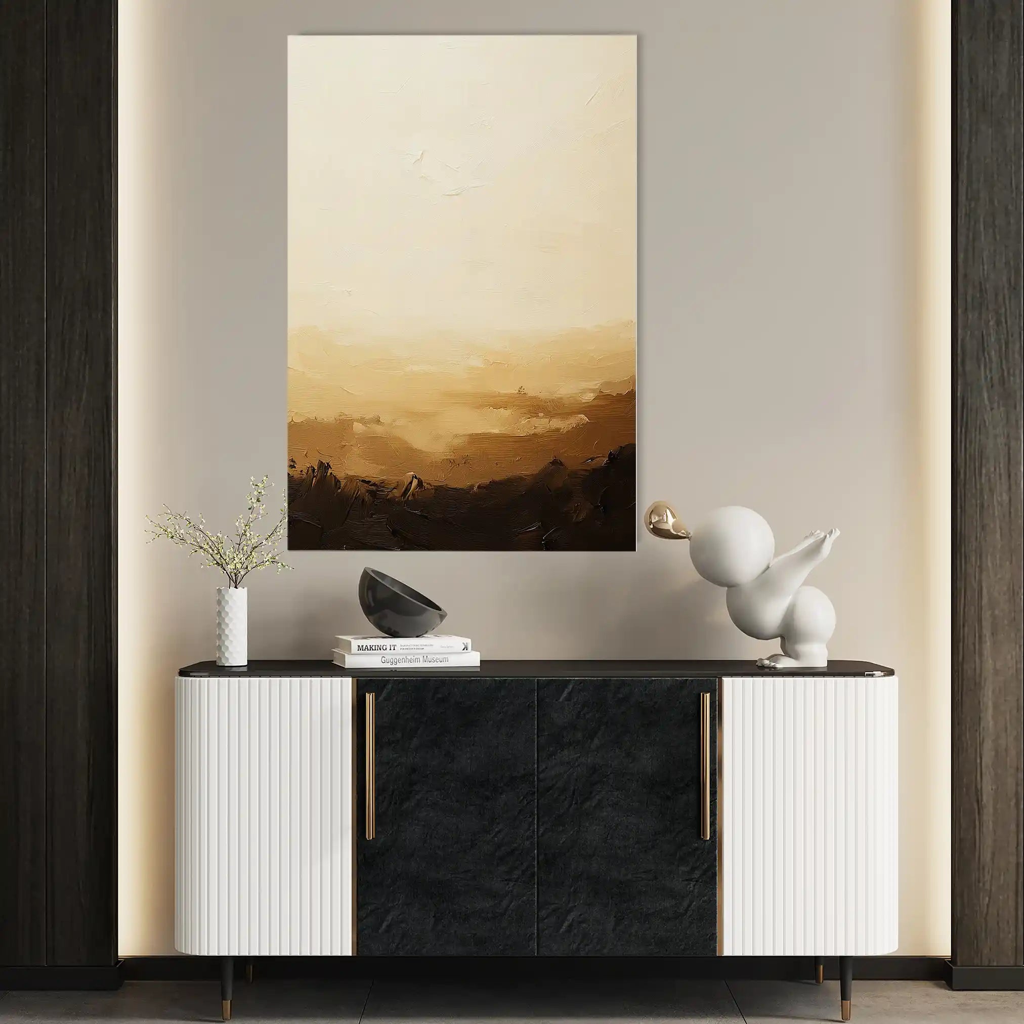 Abstract 1745 Canvas Art 60 x 40 cm / Black